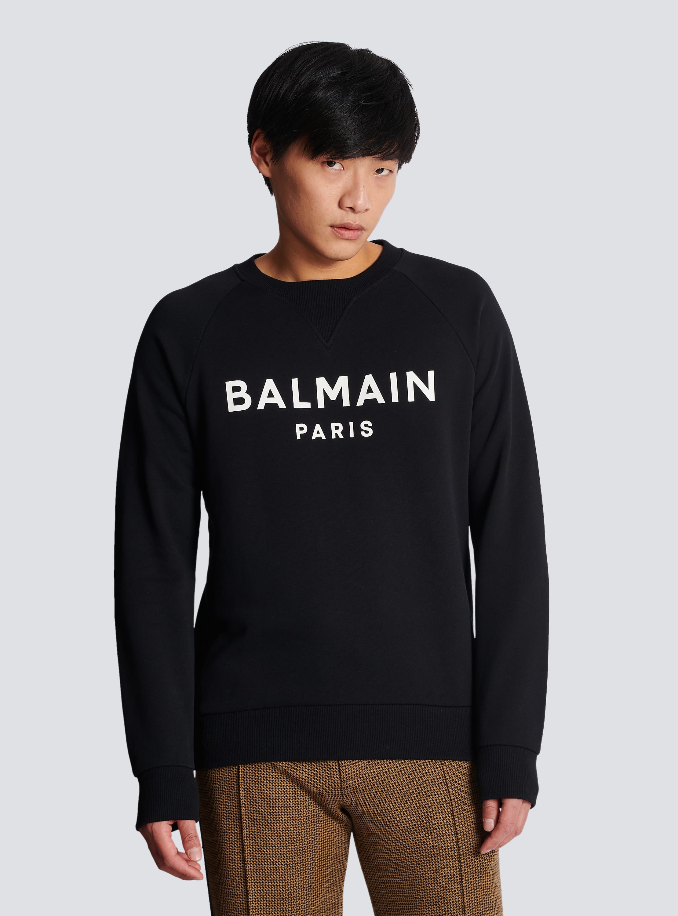 Cotton printed Balmain logo sweatshirt