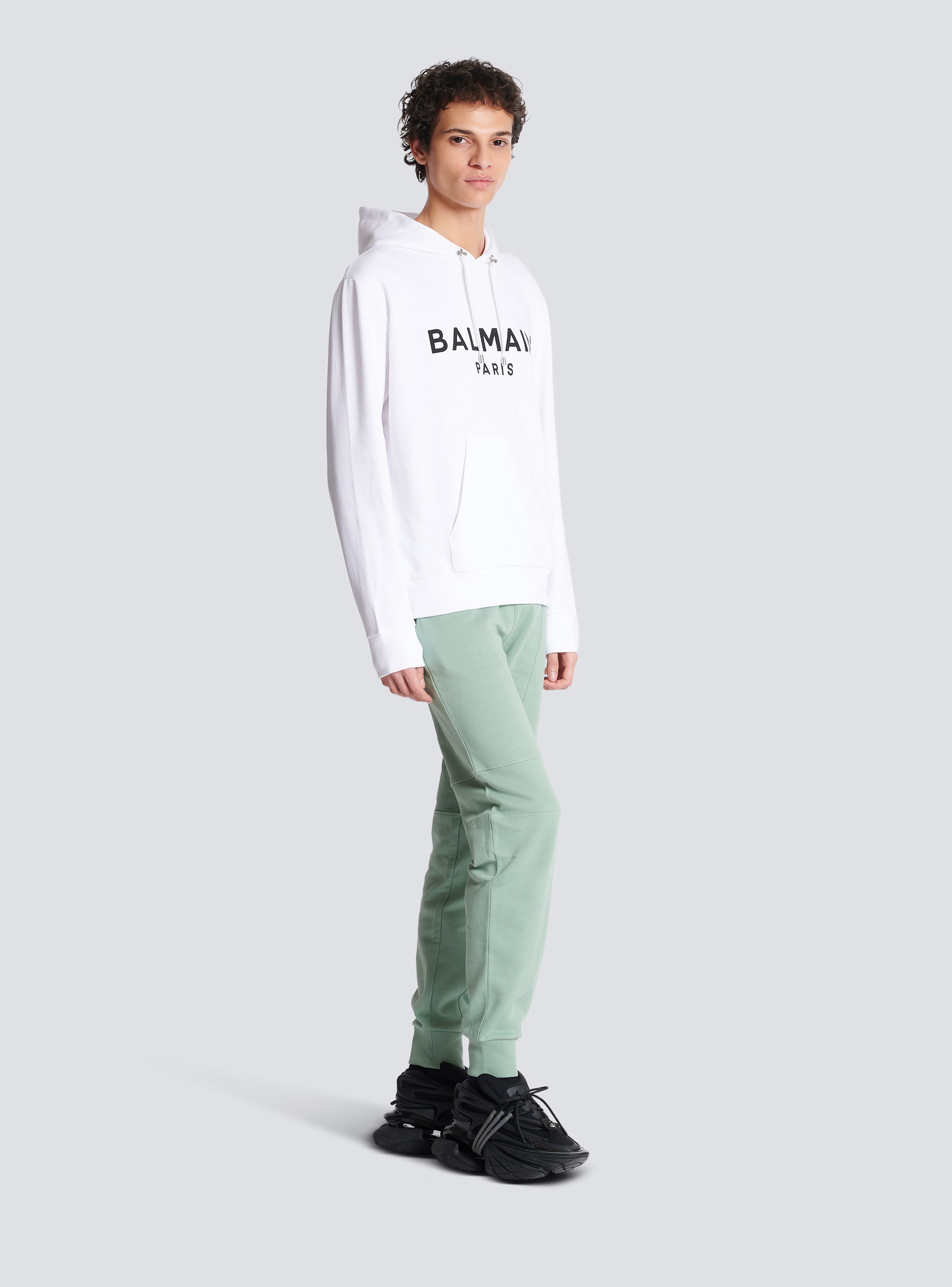 Balmain paris white hoodie new arrivals