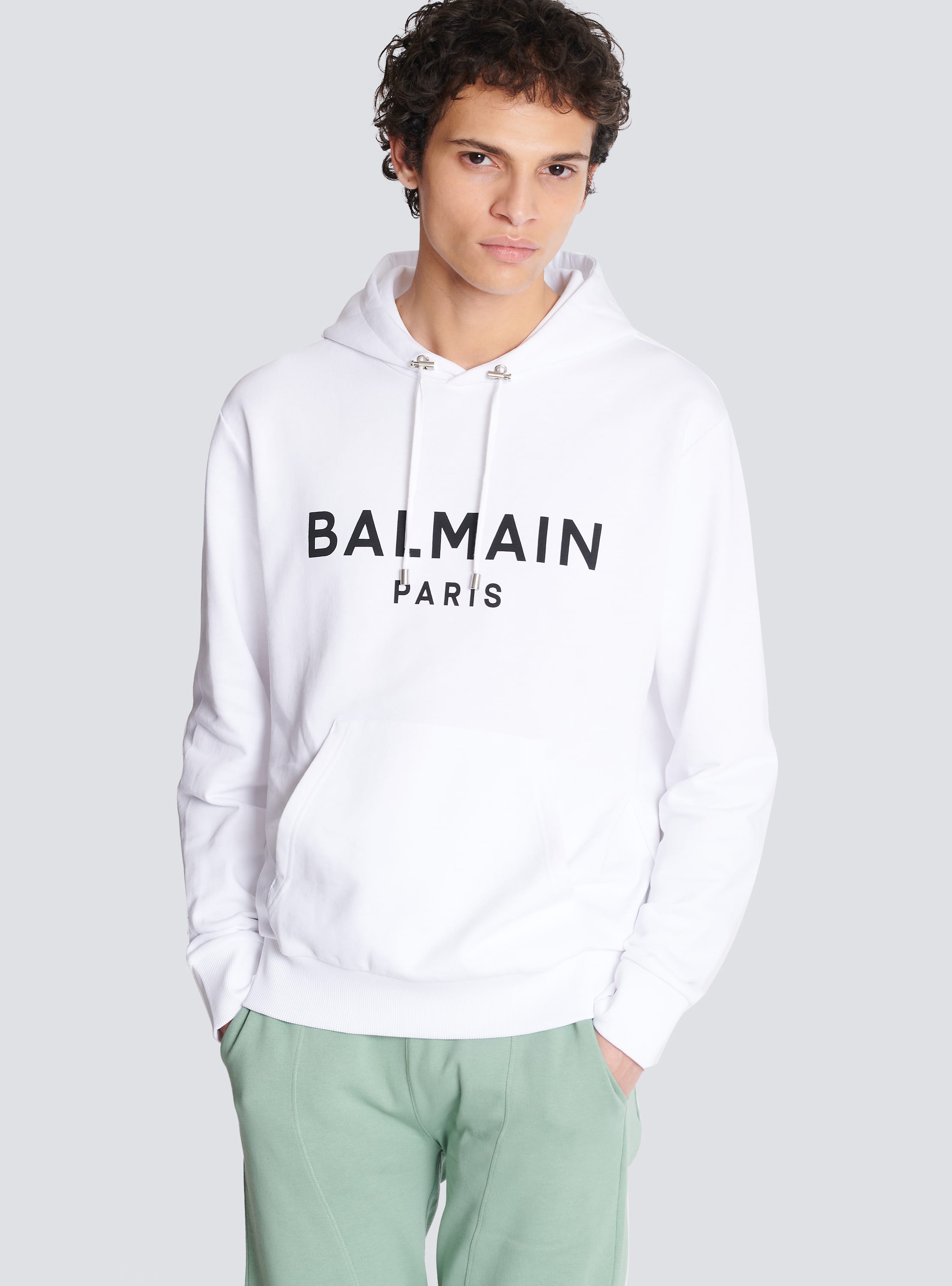 Forudsige hvor ofte bånd Balmain Paris hooded sweatshirt white - Men | BALMAIN