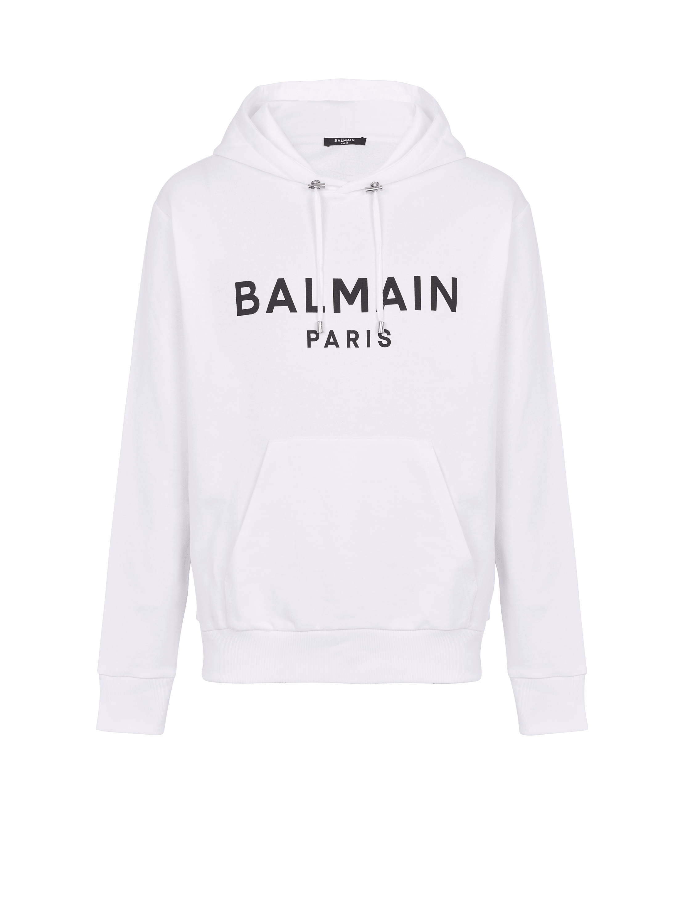 Balmain Paris hooded sweatshirt, white, hi-res