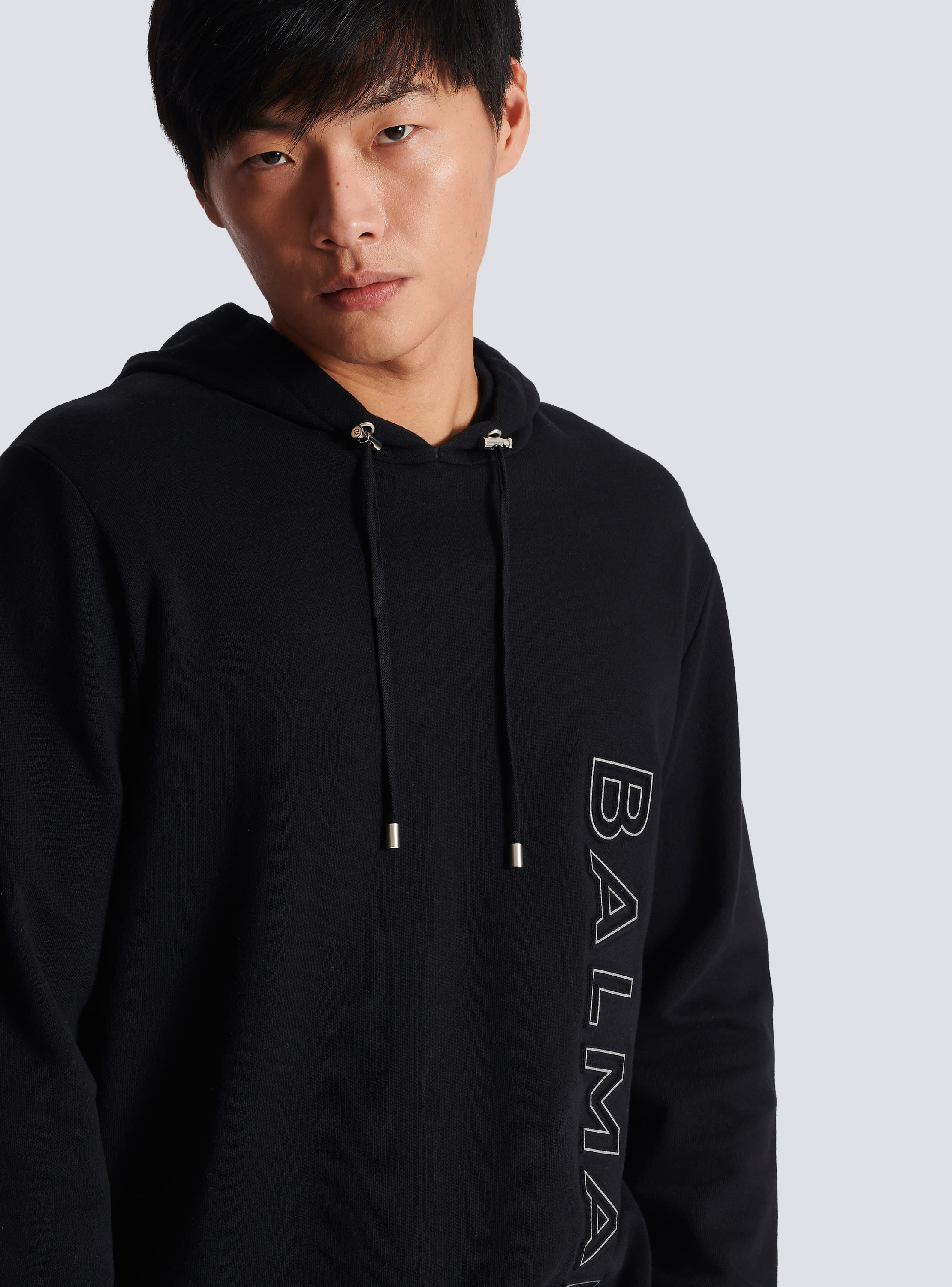 Black balmain clearance hoodie