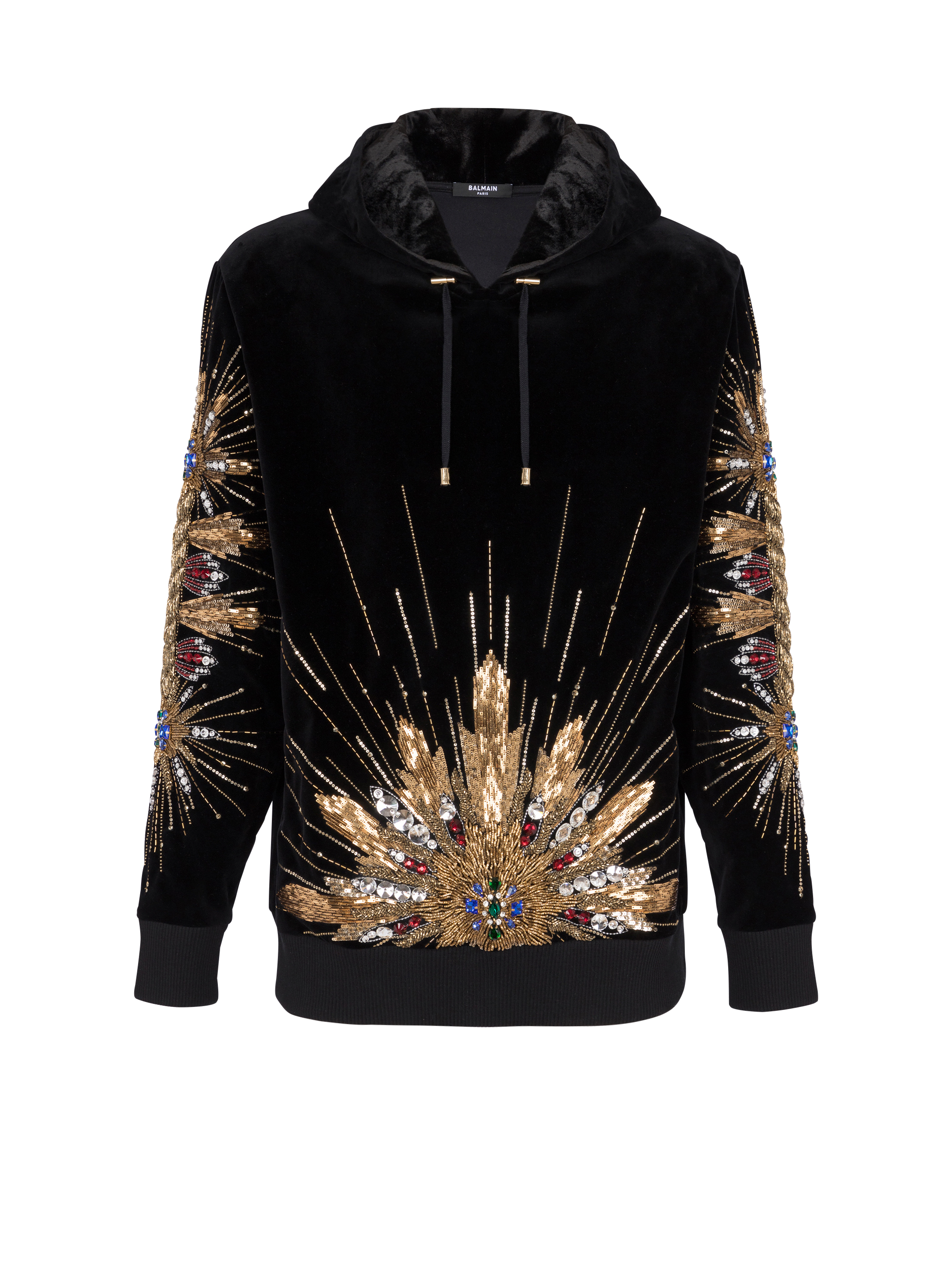 hooded sweatshirt with embroidery - Men | BALMAIN