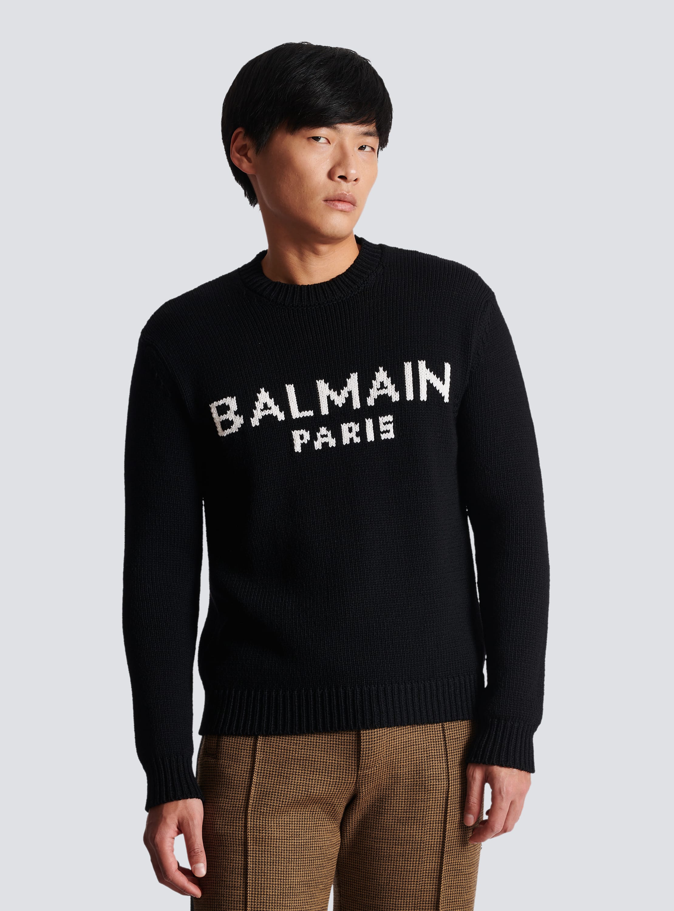 Balmain merino wool jumper black Men BALMAIN