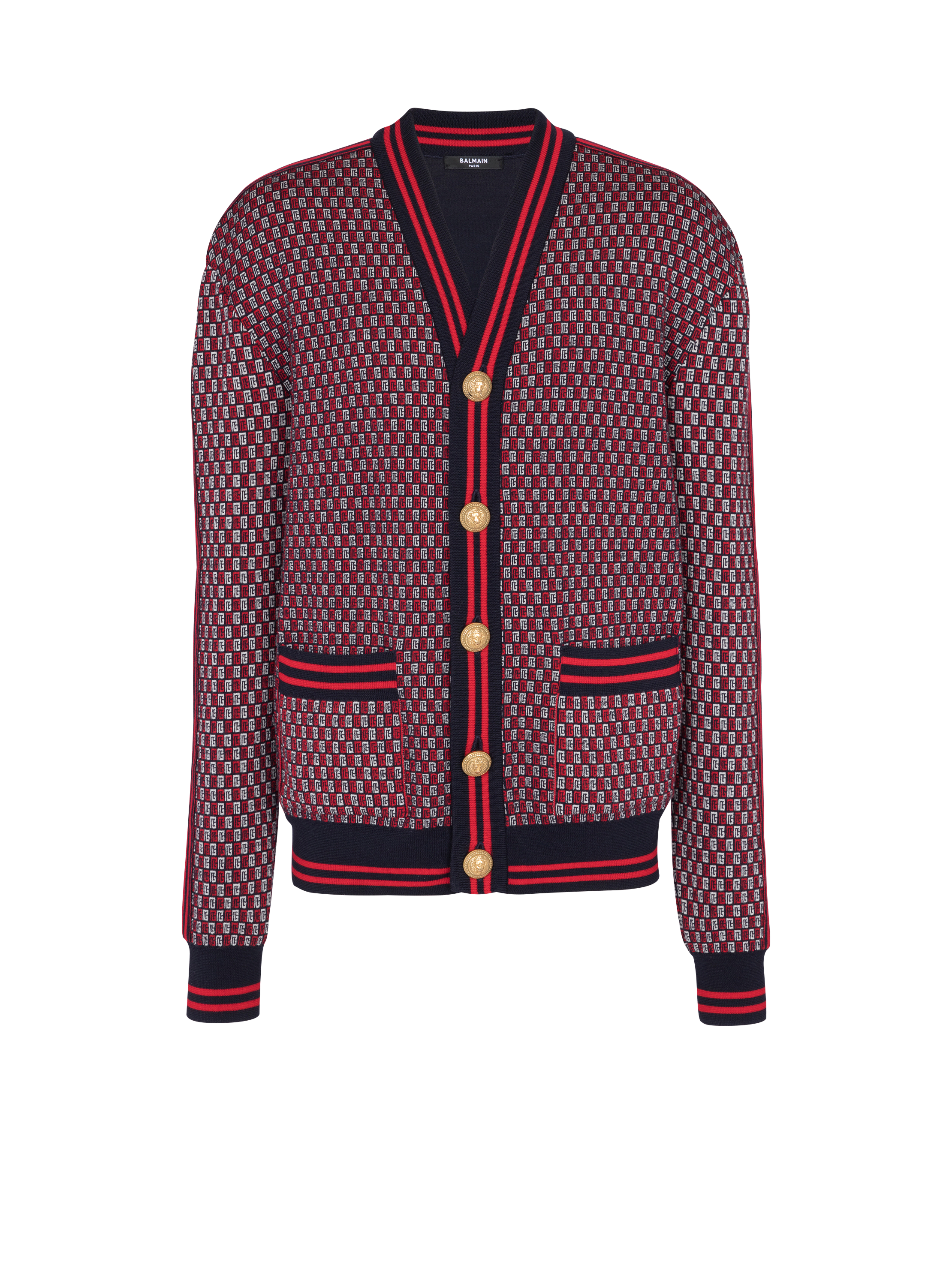 Monogram Wool Jacket in Multicoloured - Balmain