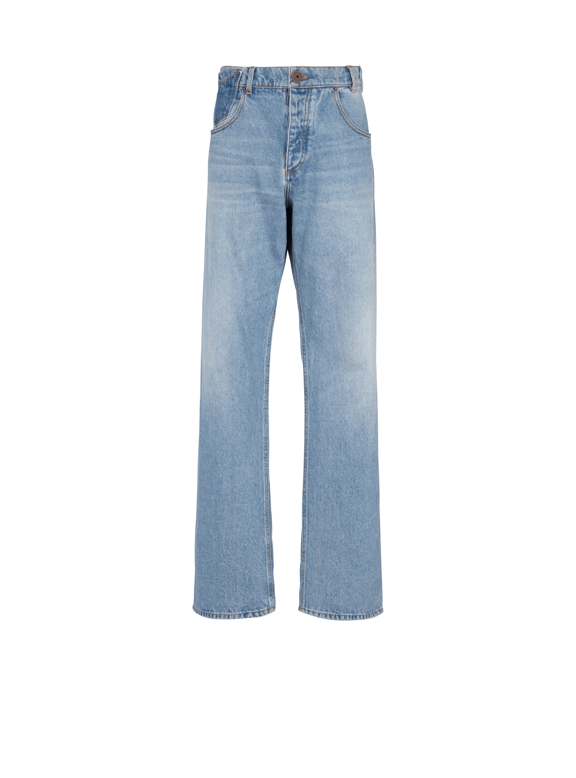 Jeans in contrast-effect denim blue - Men | BALMAIN