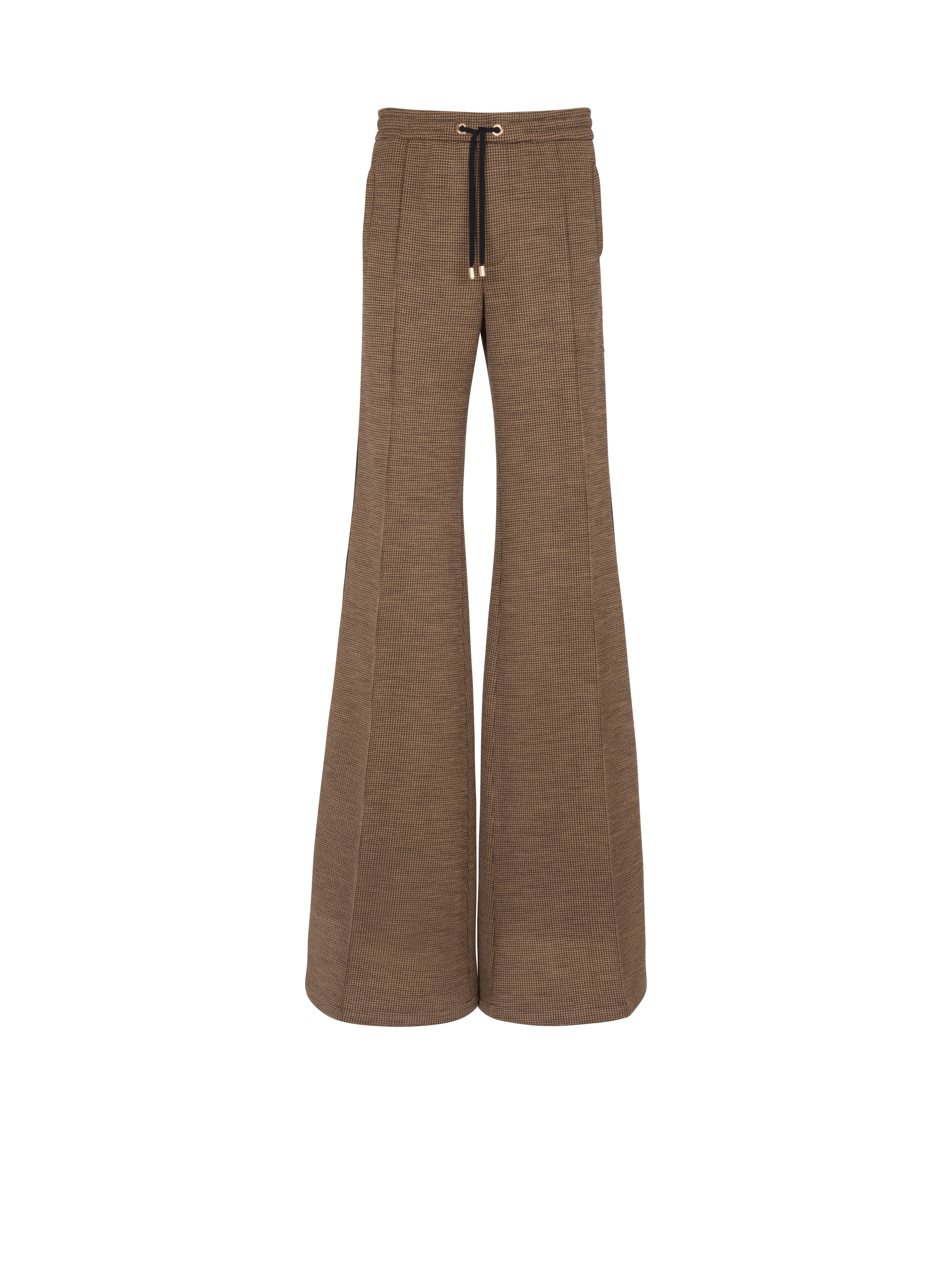 Pantalon casual en jacquard pied-de-poule