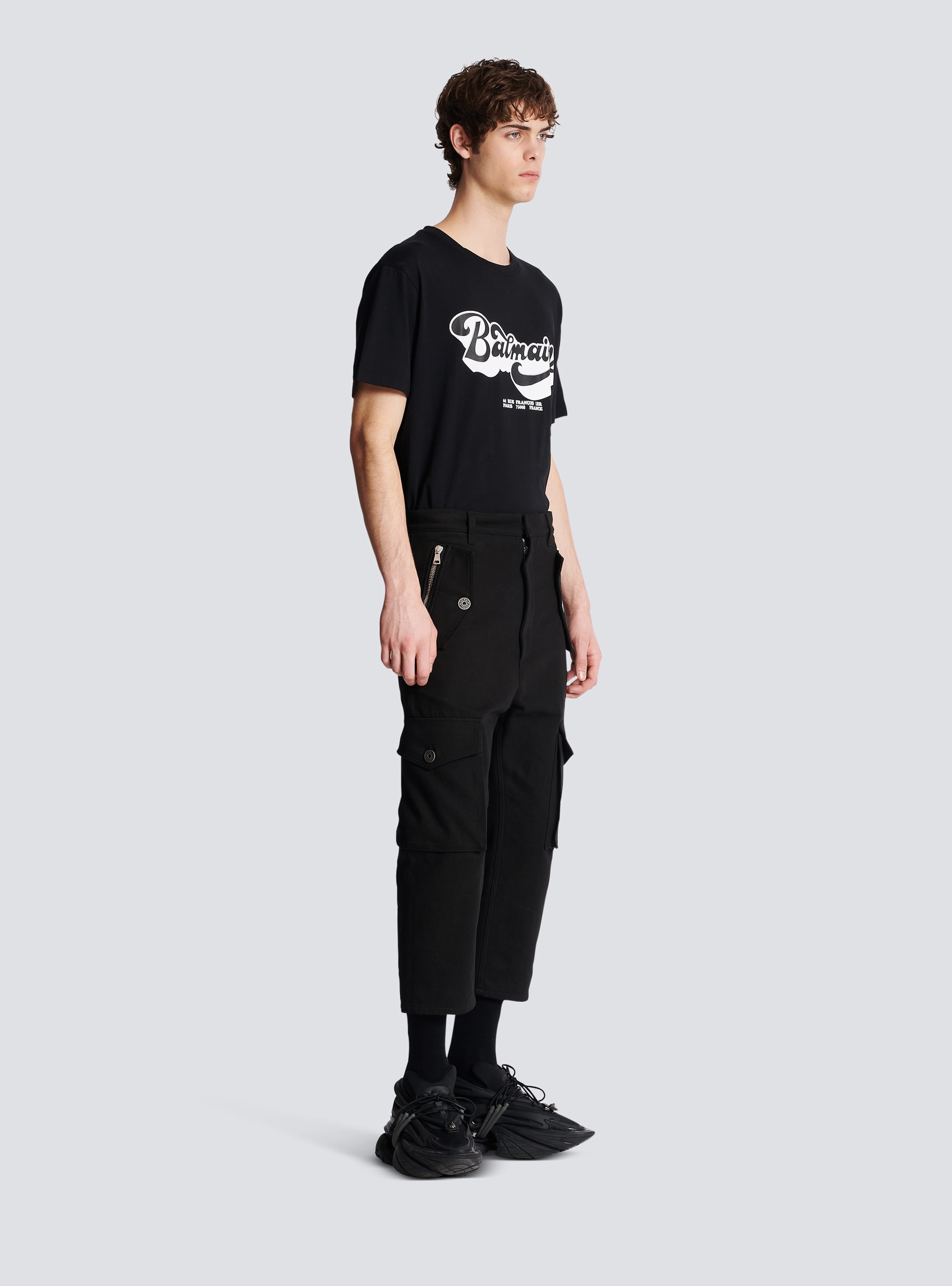 Balmain Stretch Vinyl Pants in Black for Men