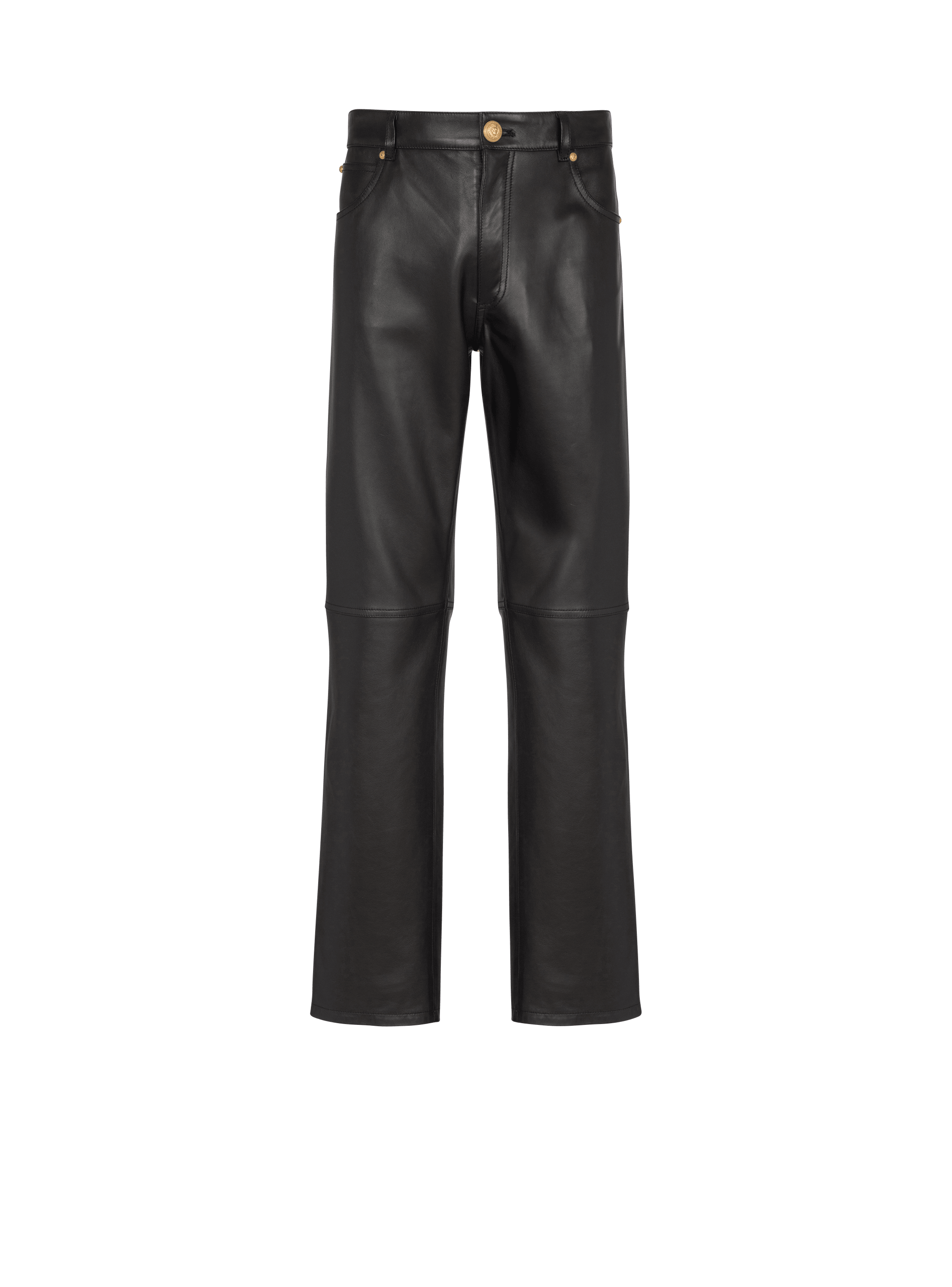Leather trousers black - Men BALMAIN