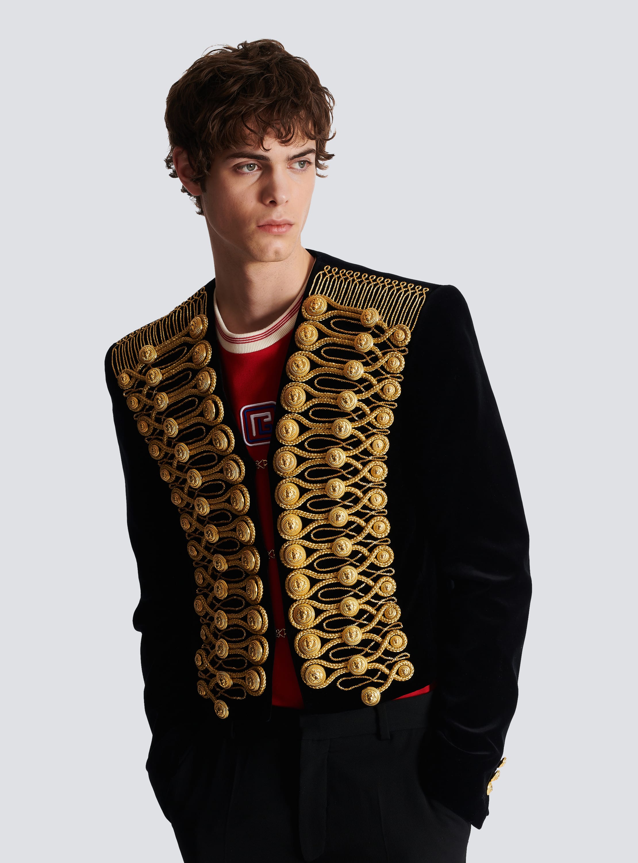 trådløs Klæbrig Afvige Brandenburg Jacket with embroidery gold - Men | BALMAIN