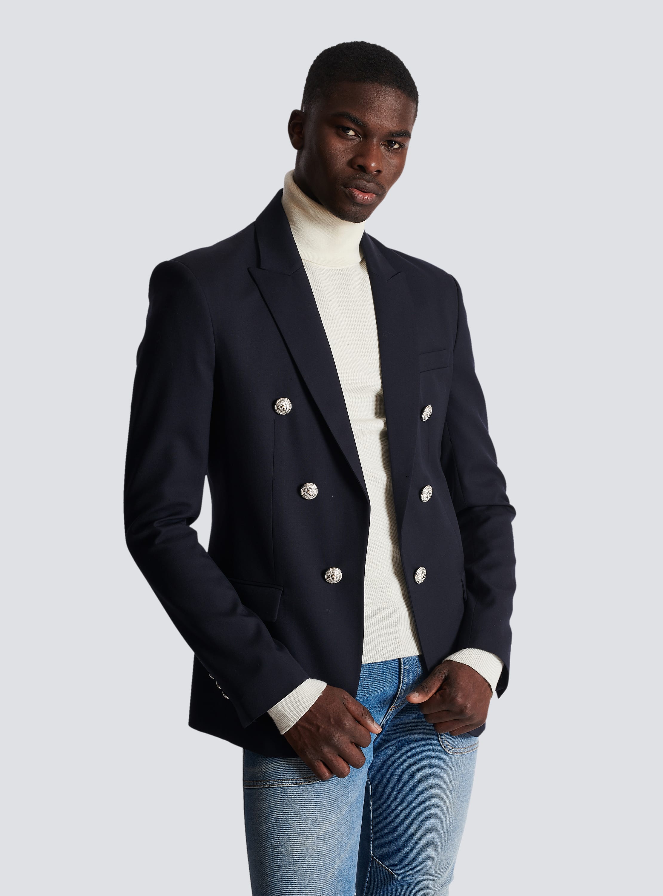 6 button wool jacket