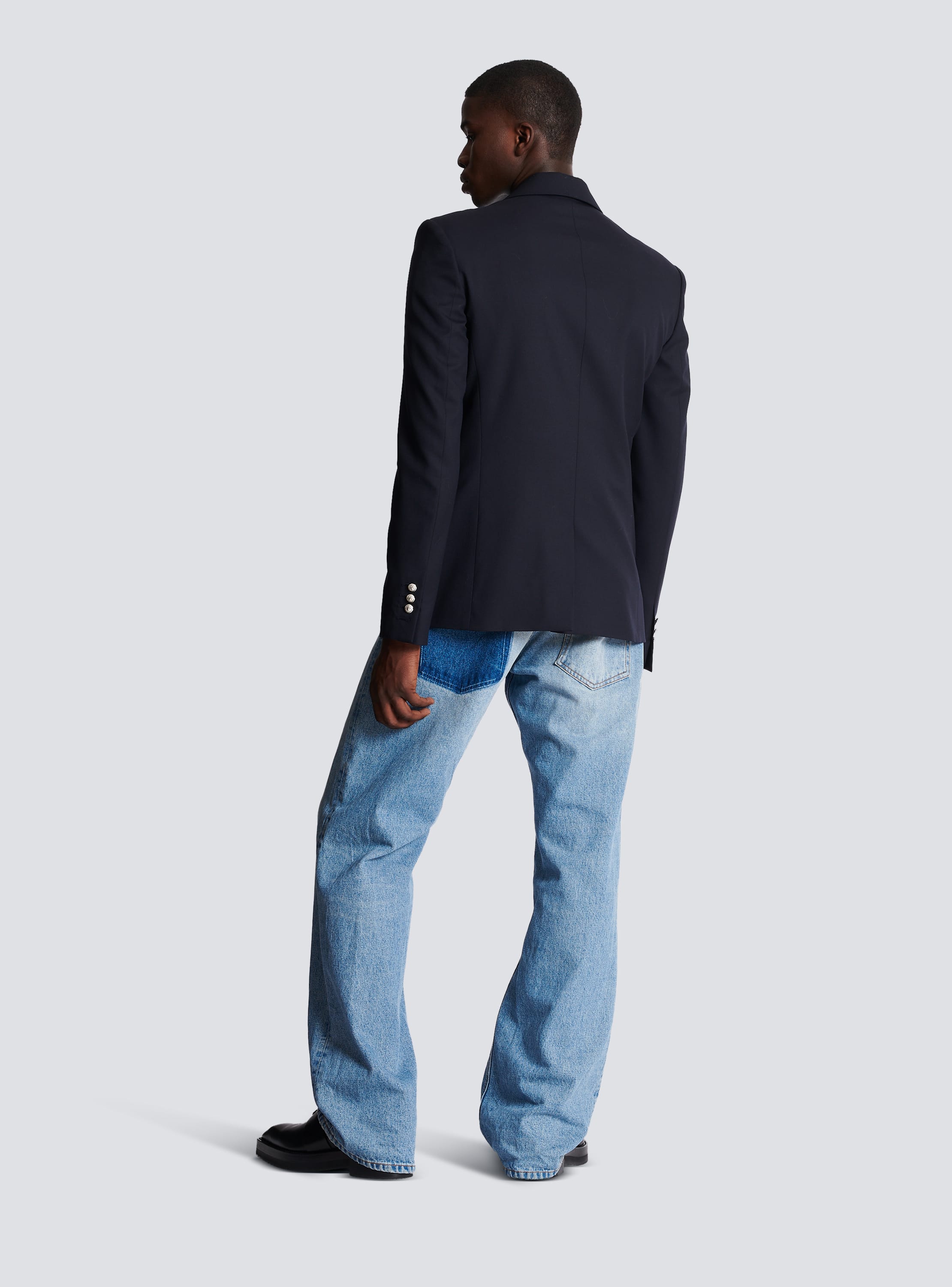 2-button wool jacket navy - Men | BALMAIN