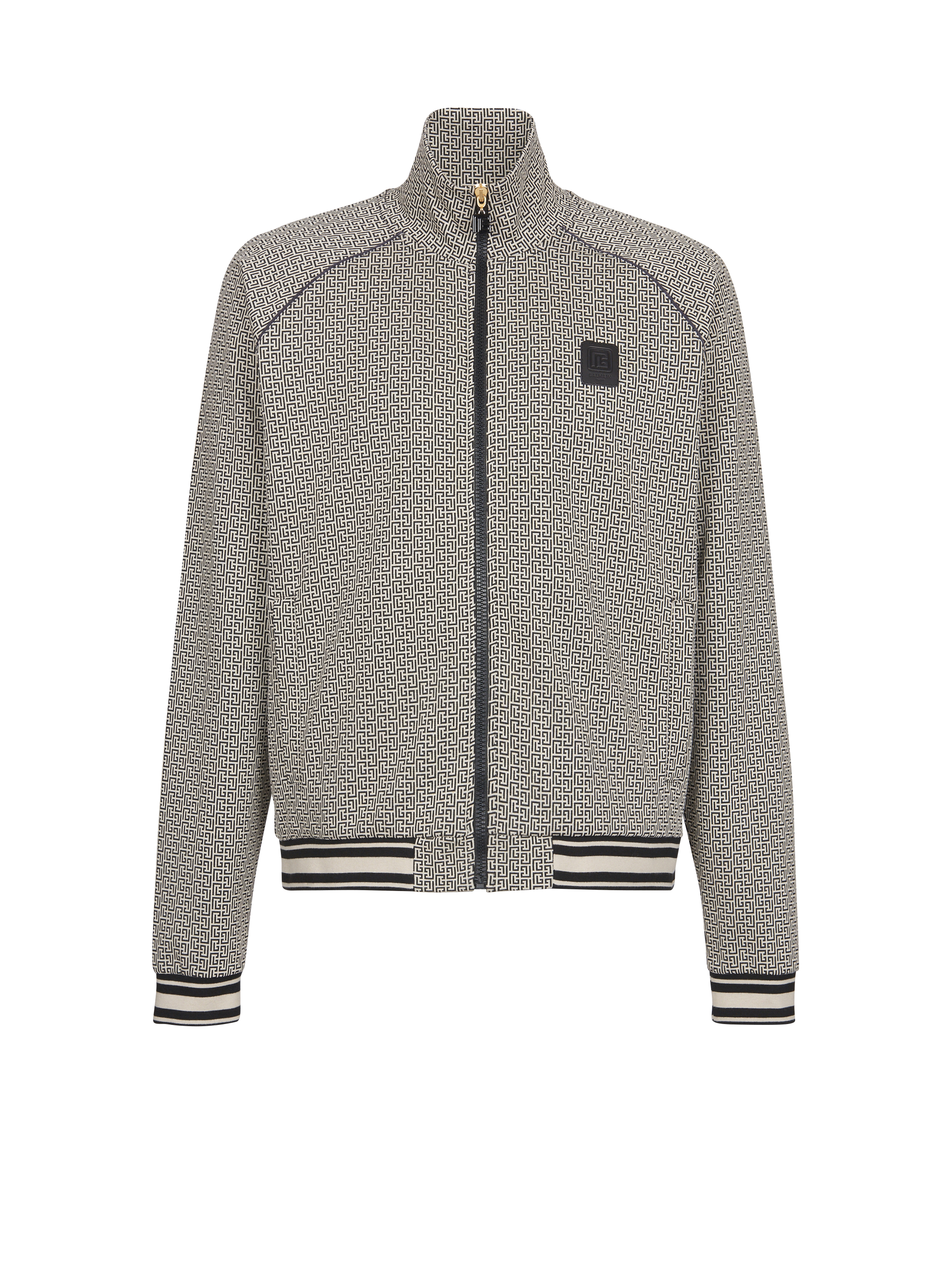 Balmain Paris Mini Monogram Jacquard Track Jacket