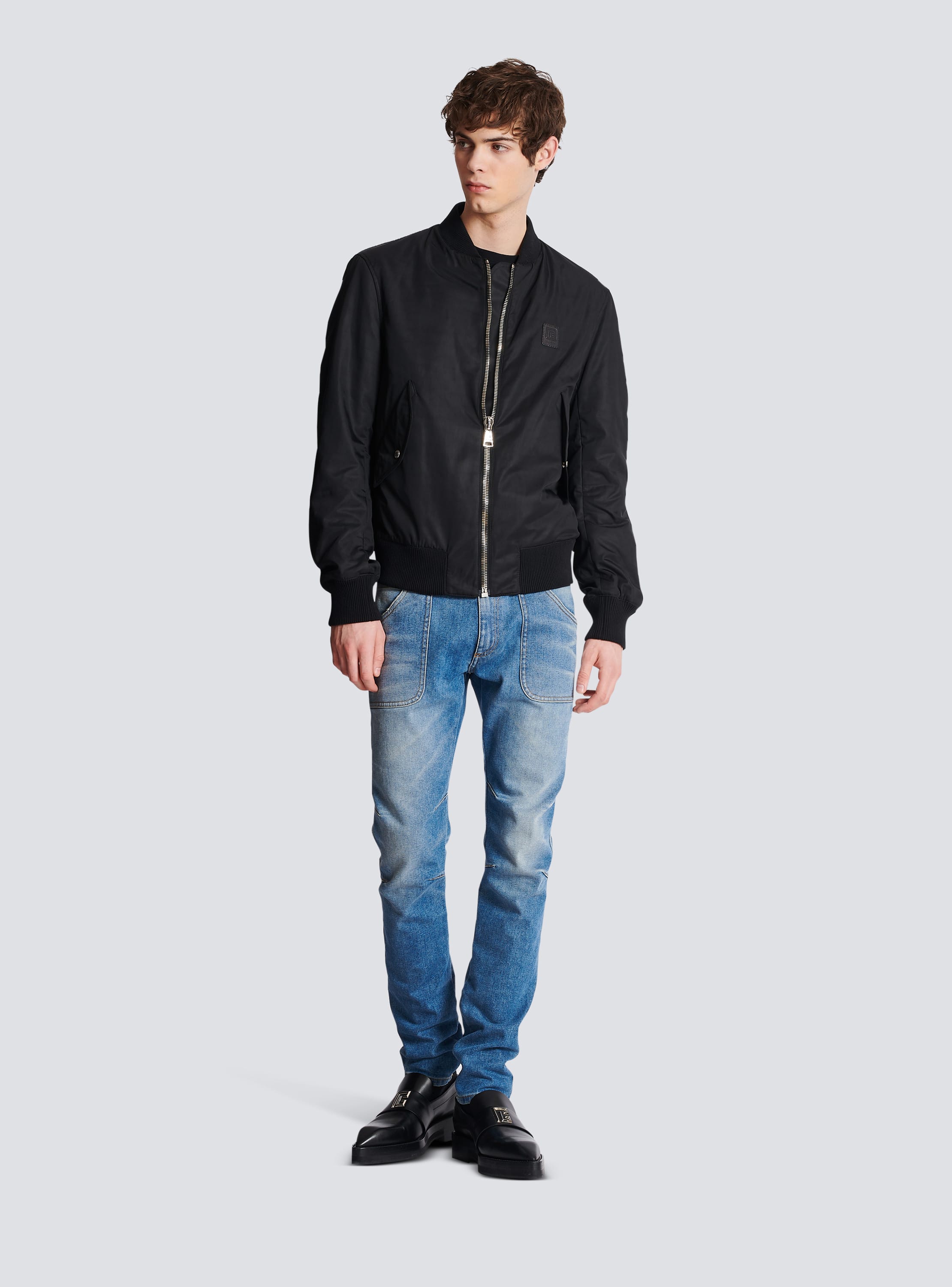 Balmain PB nylon bomber jacket