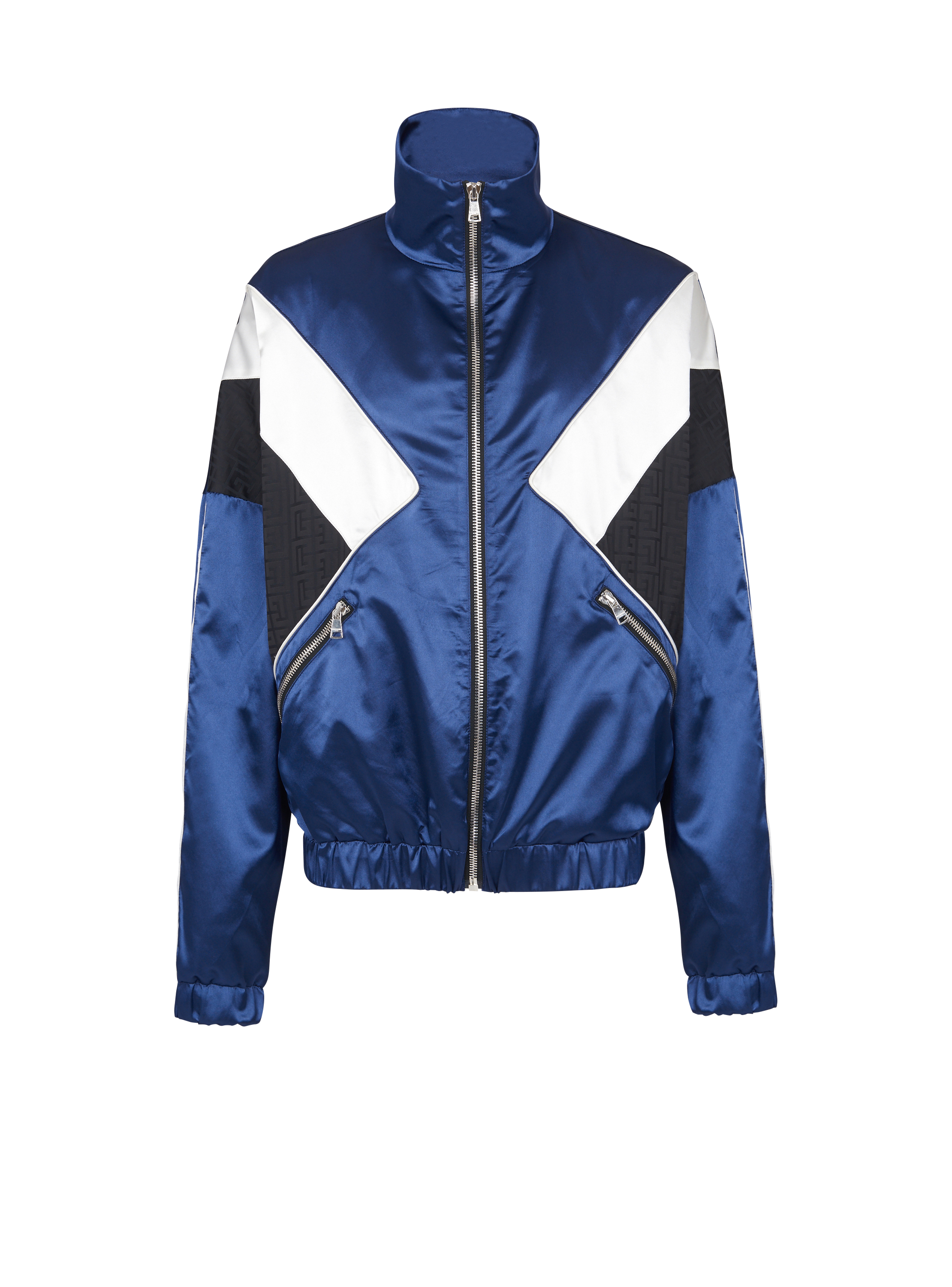 Monogrammed satin jacket blue - Men | BALMAIN