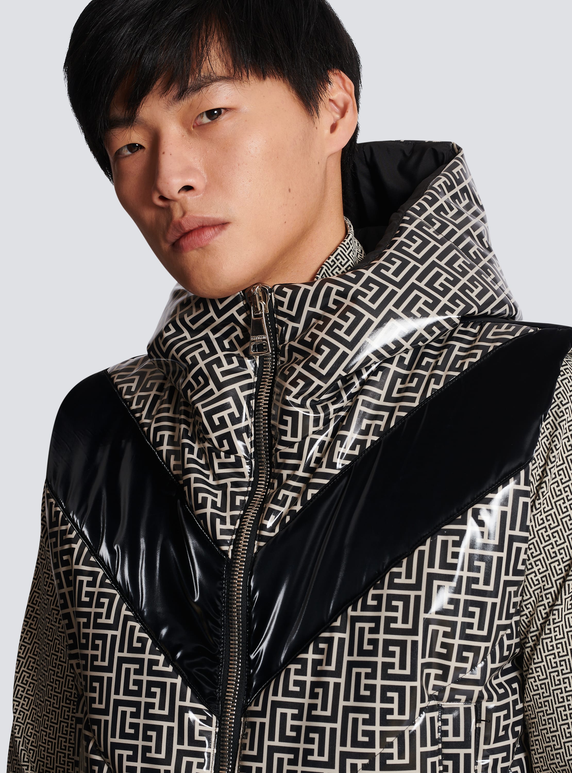 Balmain Men's Logo Print Puffer Vest