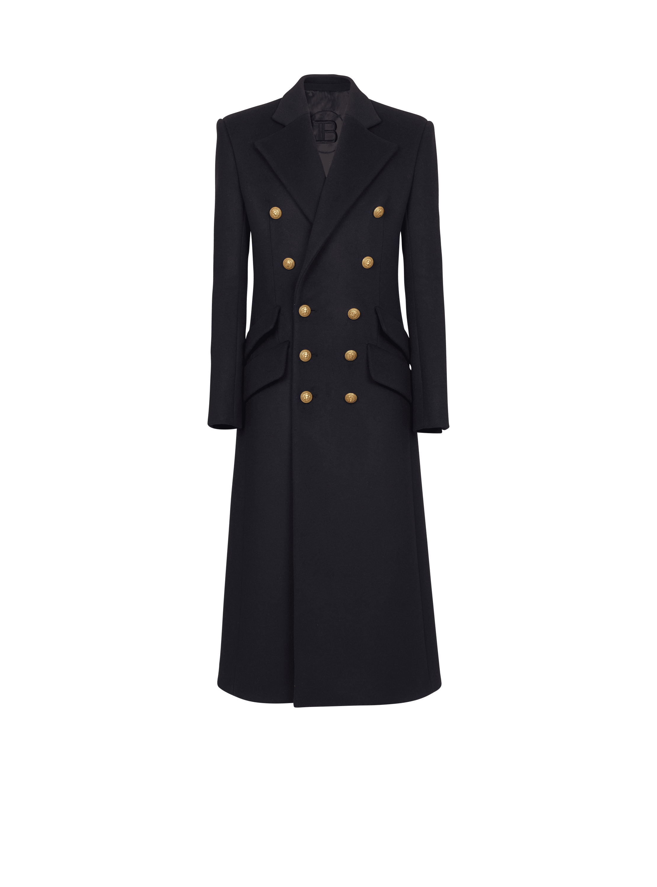 Navy Double Breasted Military Coat