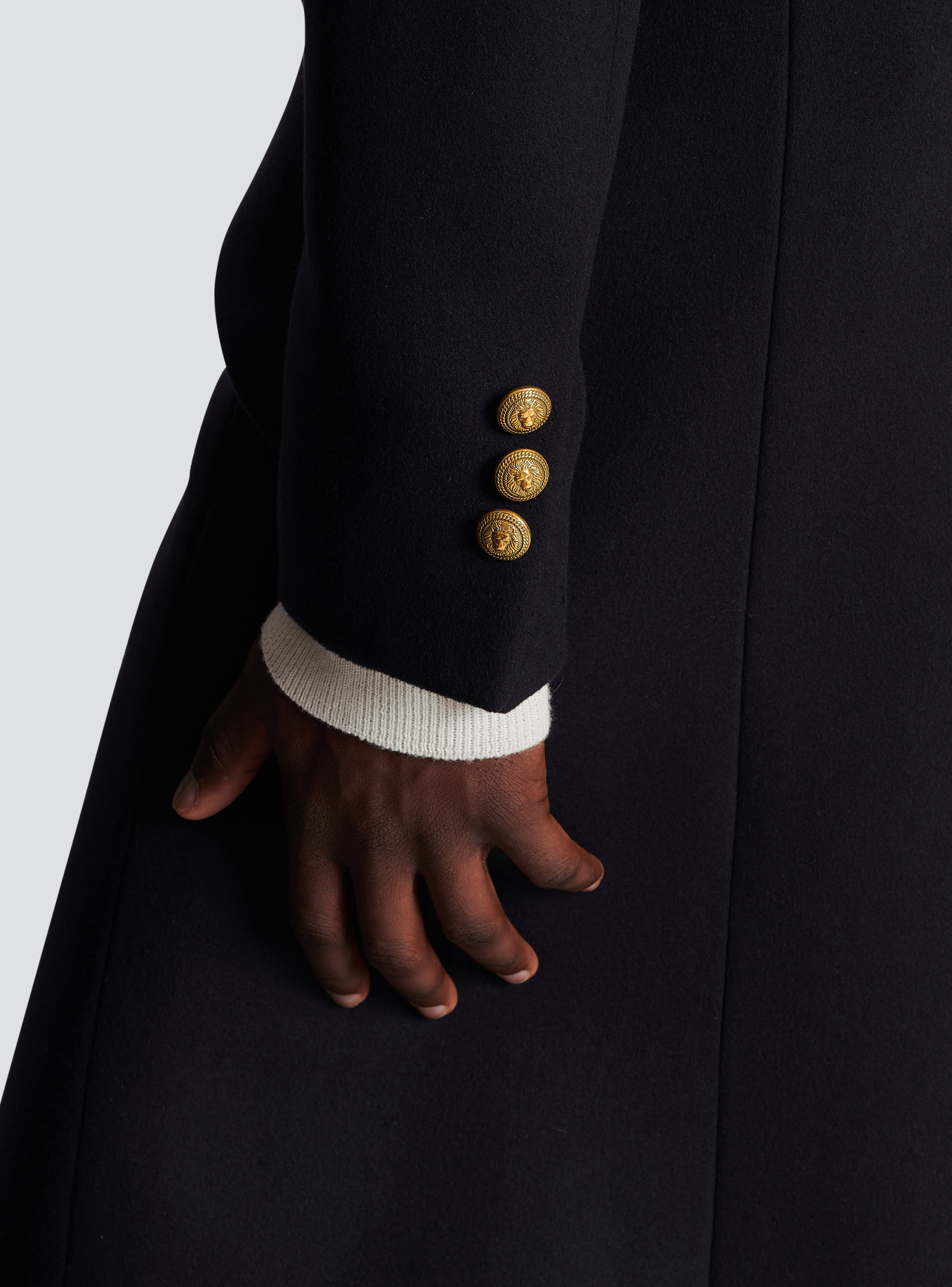 Long military-style coat navy - Men | BALMAIN