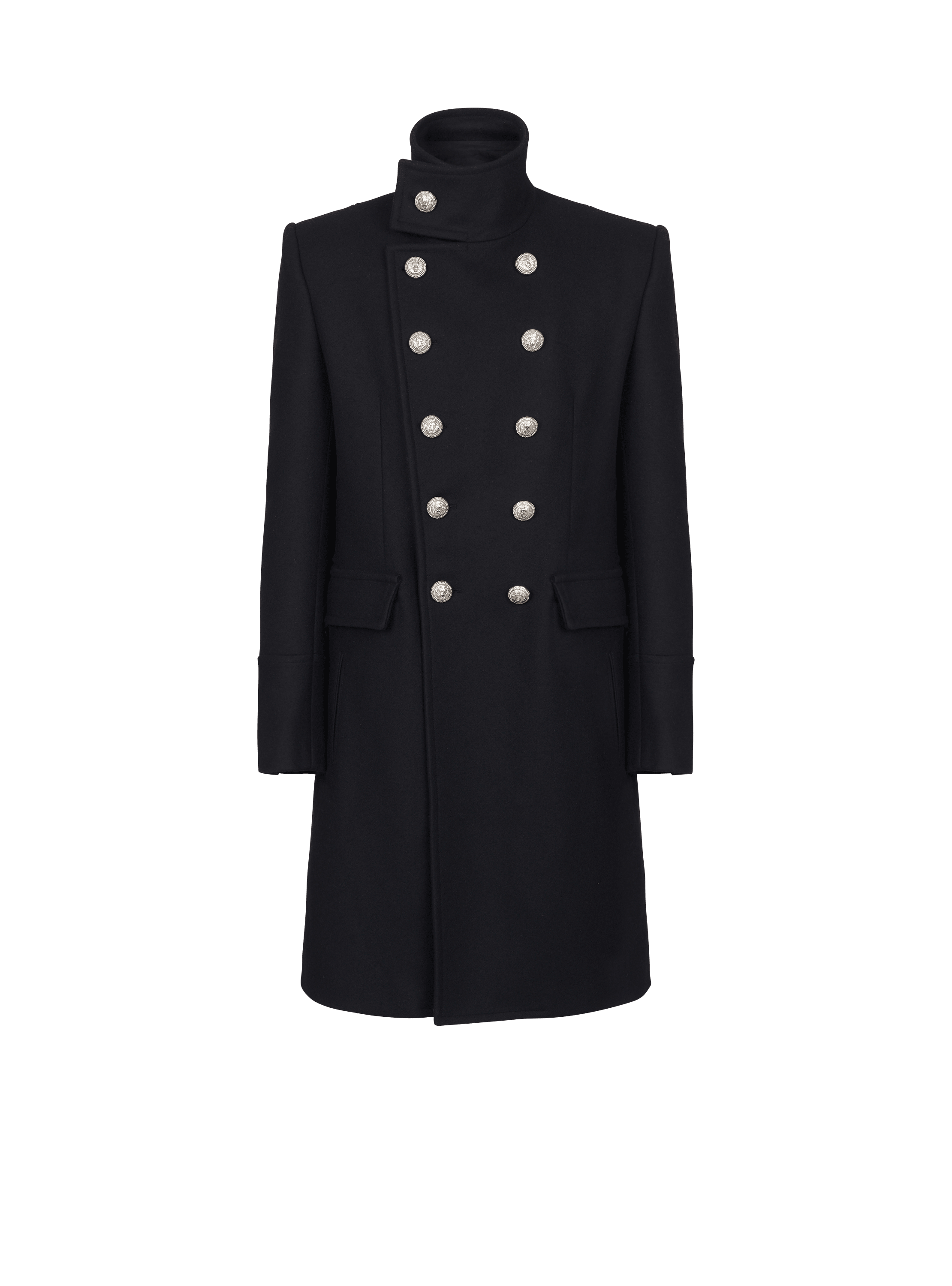 Mid-length military-style coat