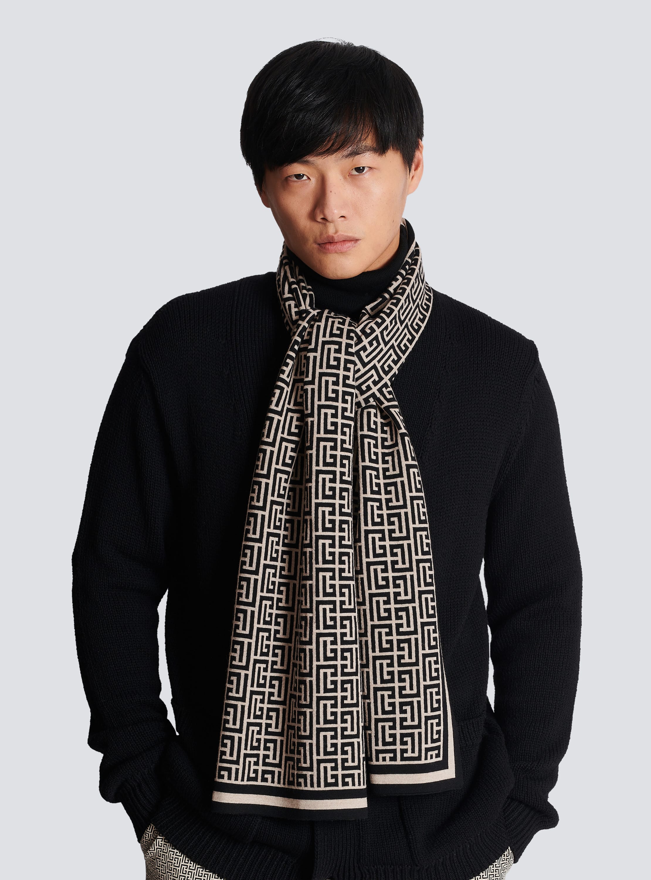 Mens monogram hot sale scarf