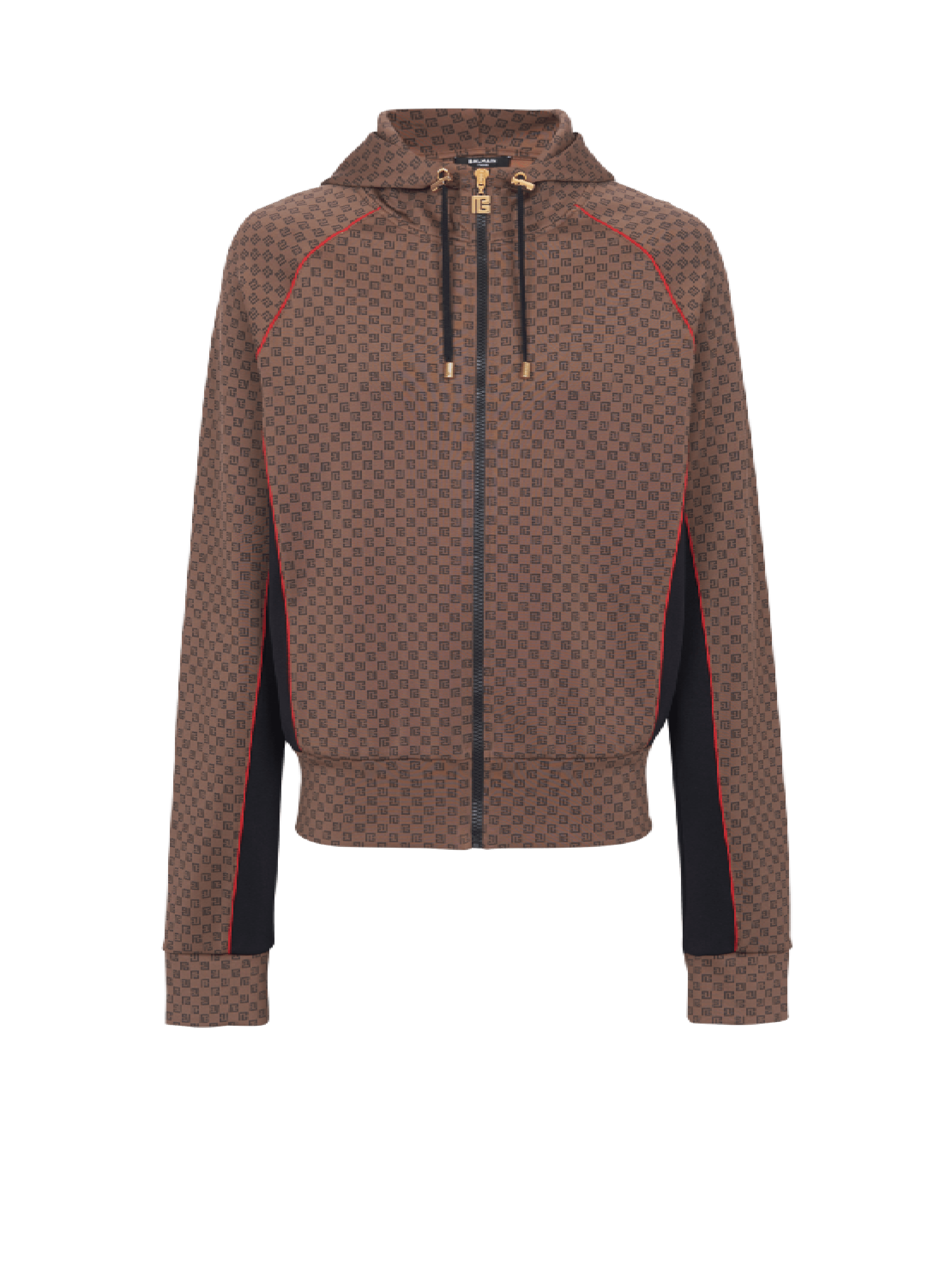 미니 모노그램 스포츠 재킷, 갈색, hi-res