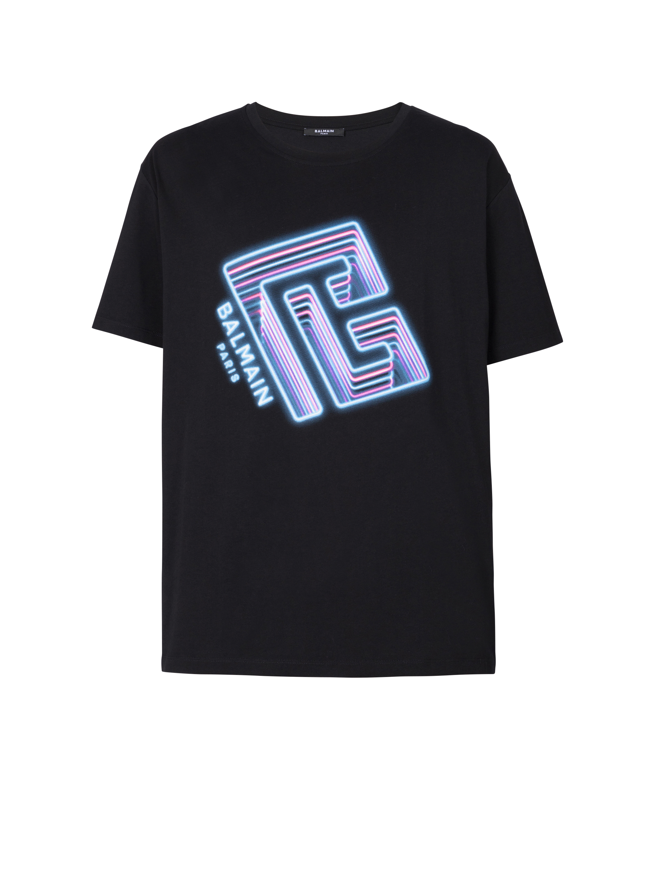 T-shirt mit Neon Logo-Print