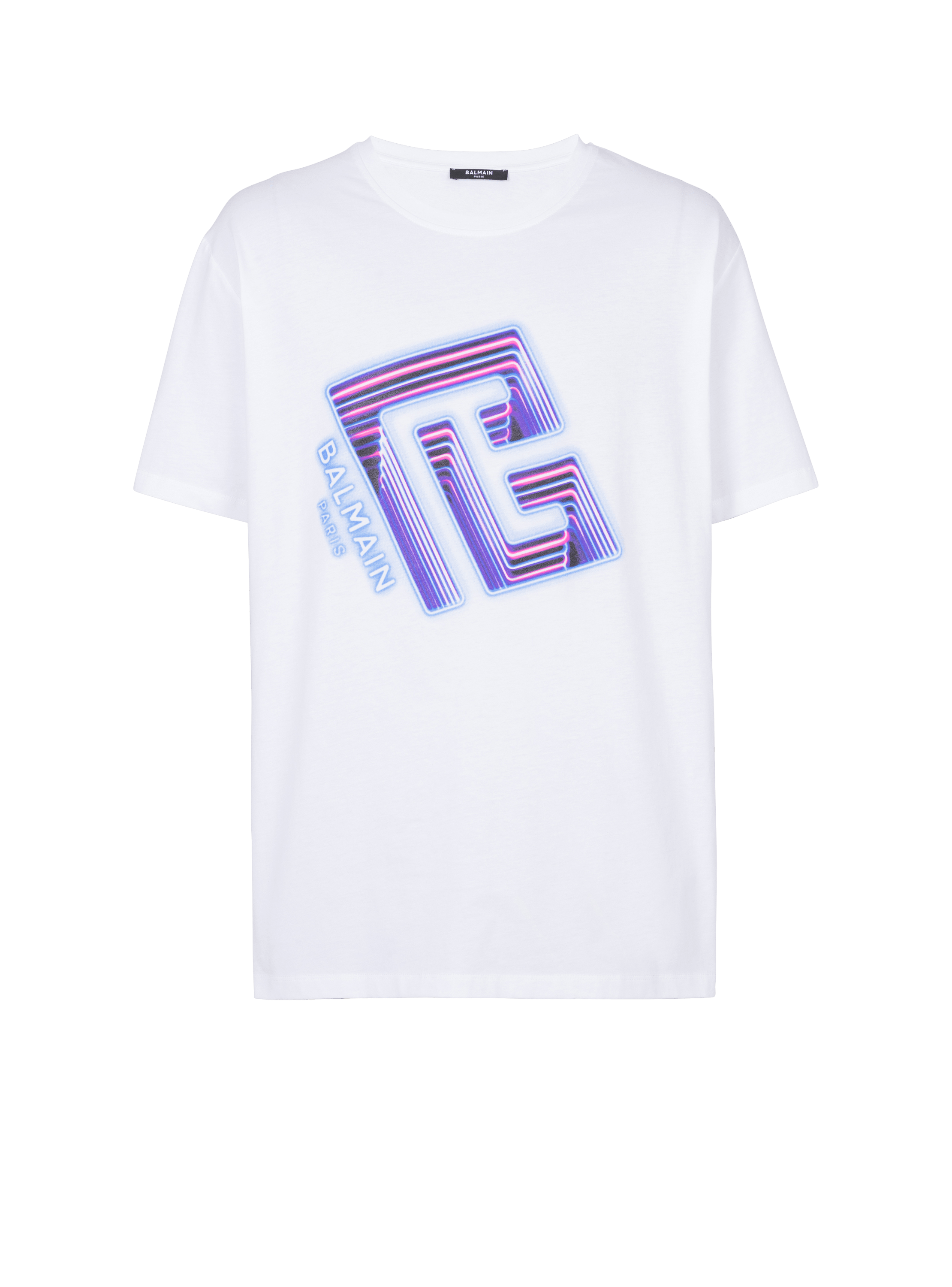 T-shirt mit Neon Logo-Print