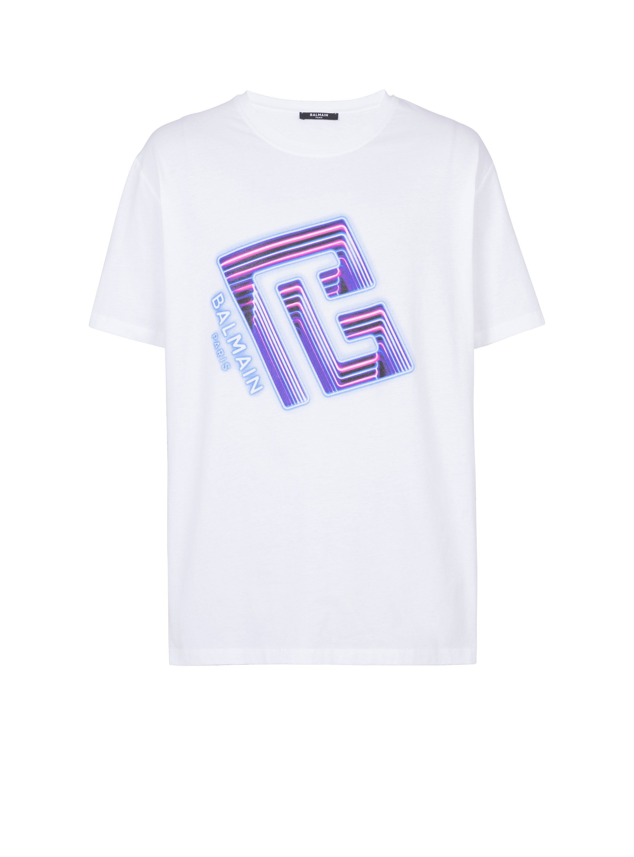 T-shirt imprimé Logo Néon, blanc, hi-res