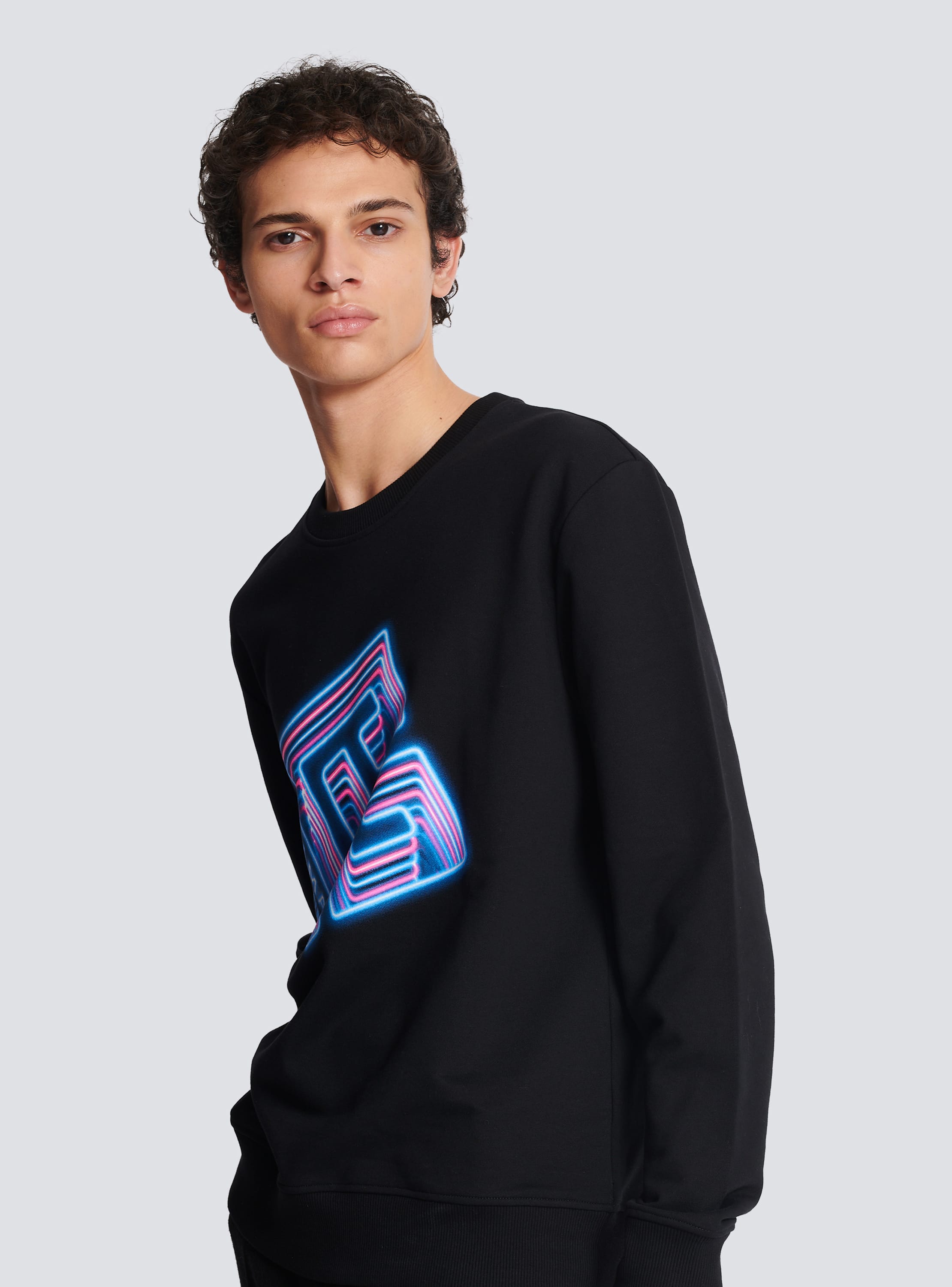 Balmain logo print sweatshirt best sale