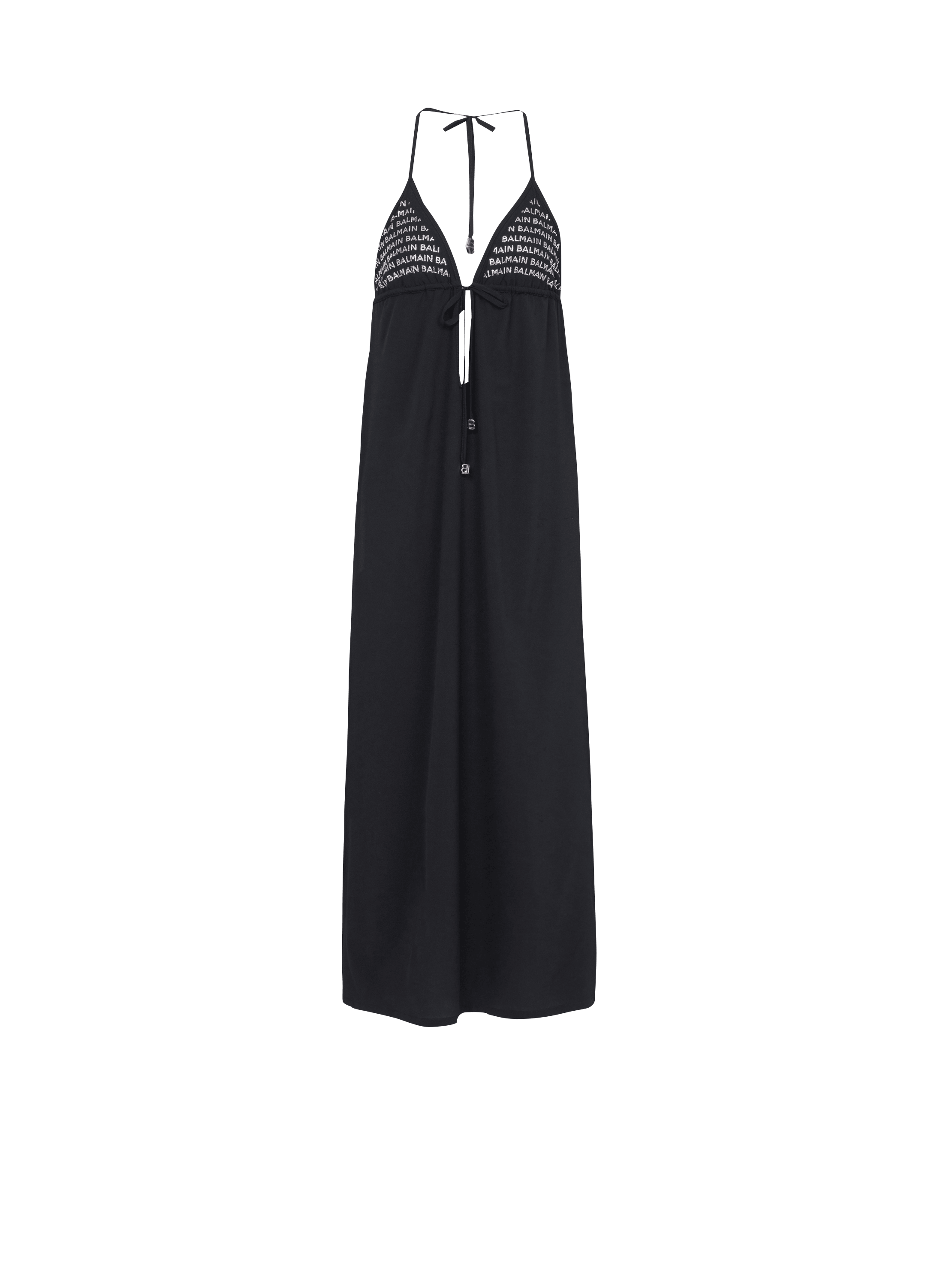 Balmain巴尔曼标志沙滩裙, black, hi-res