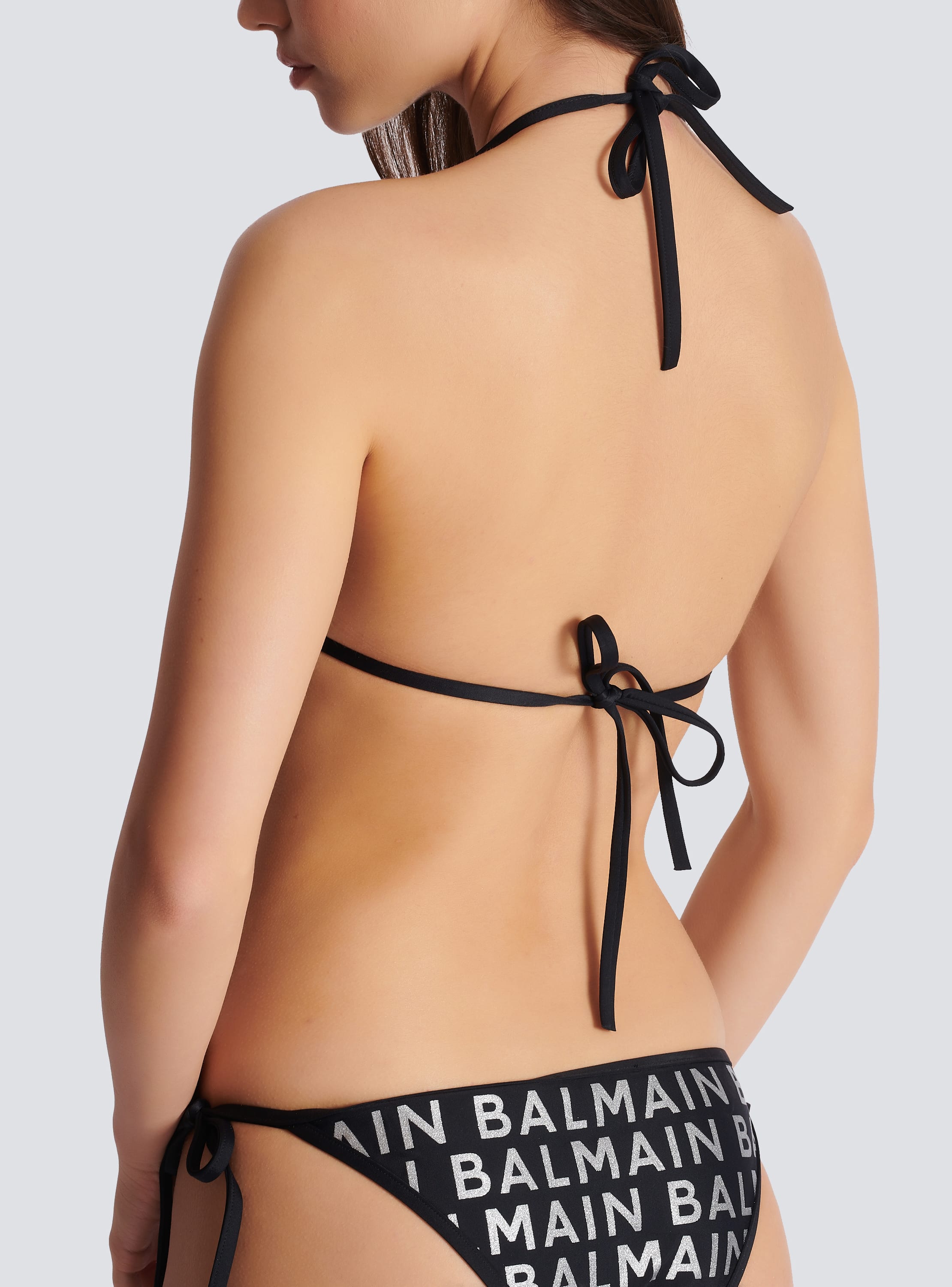 Balmain Ribbed Microfiber Triangle Bra