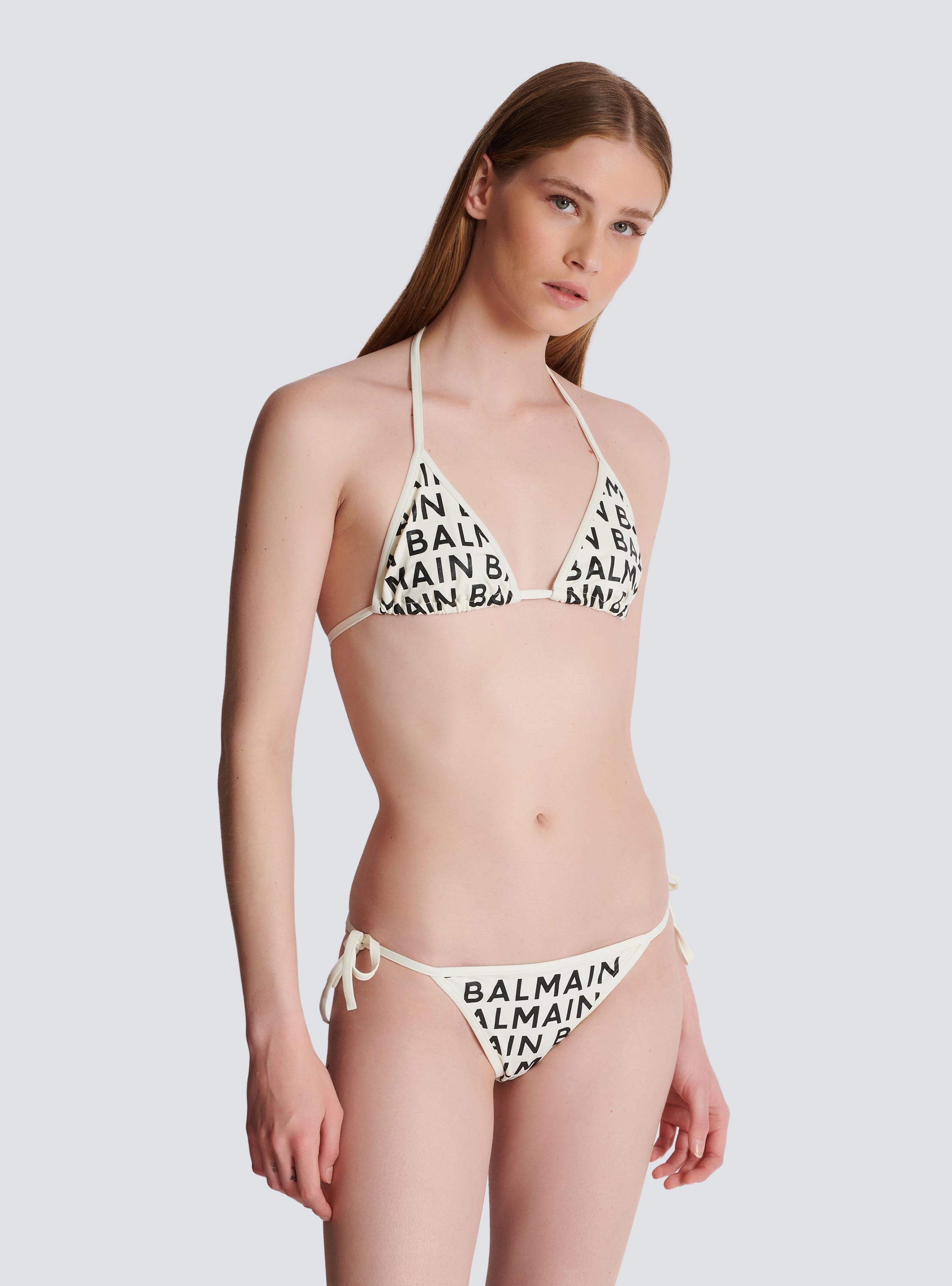 Balmain Black Print Bikini