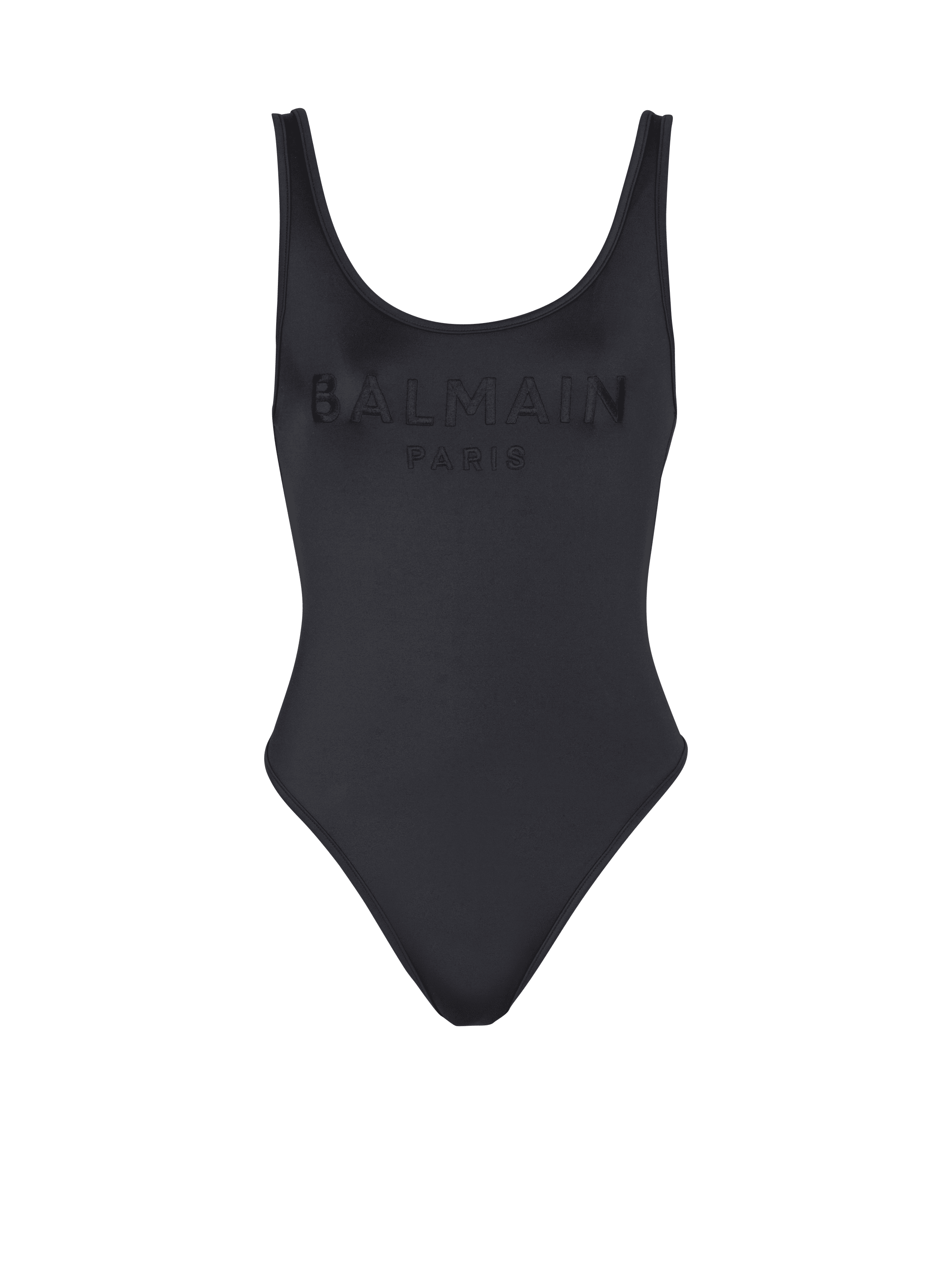 One-piece swimsuit with Balmain Paris embroidery