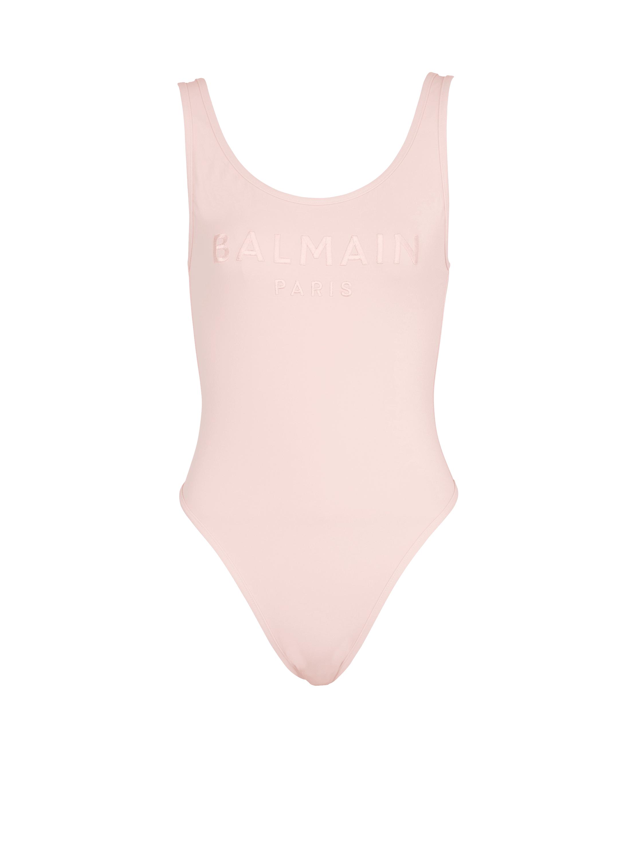 One-piece swimsuit with Balmain Paris embroidery