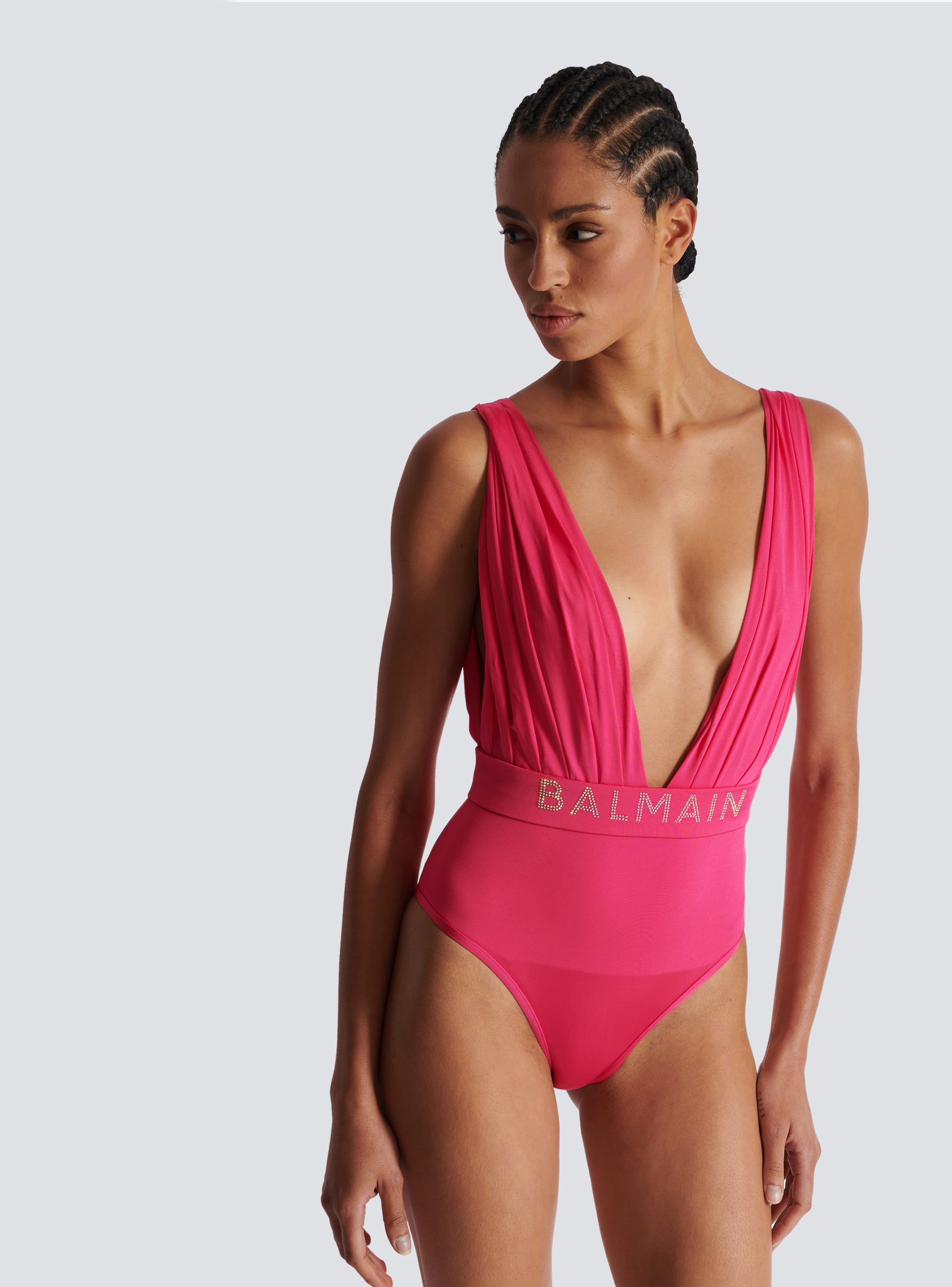 Draped Balmain swimsuit