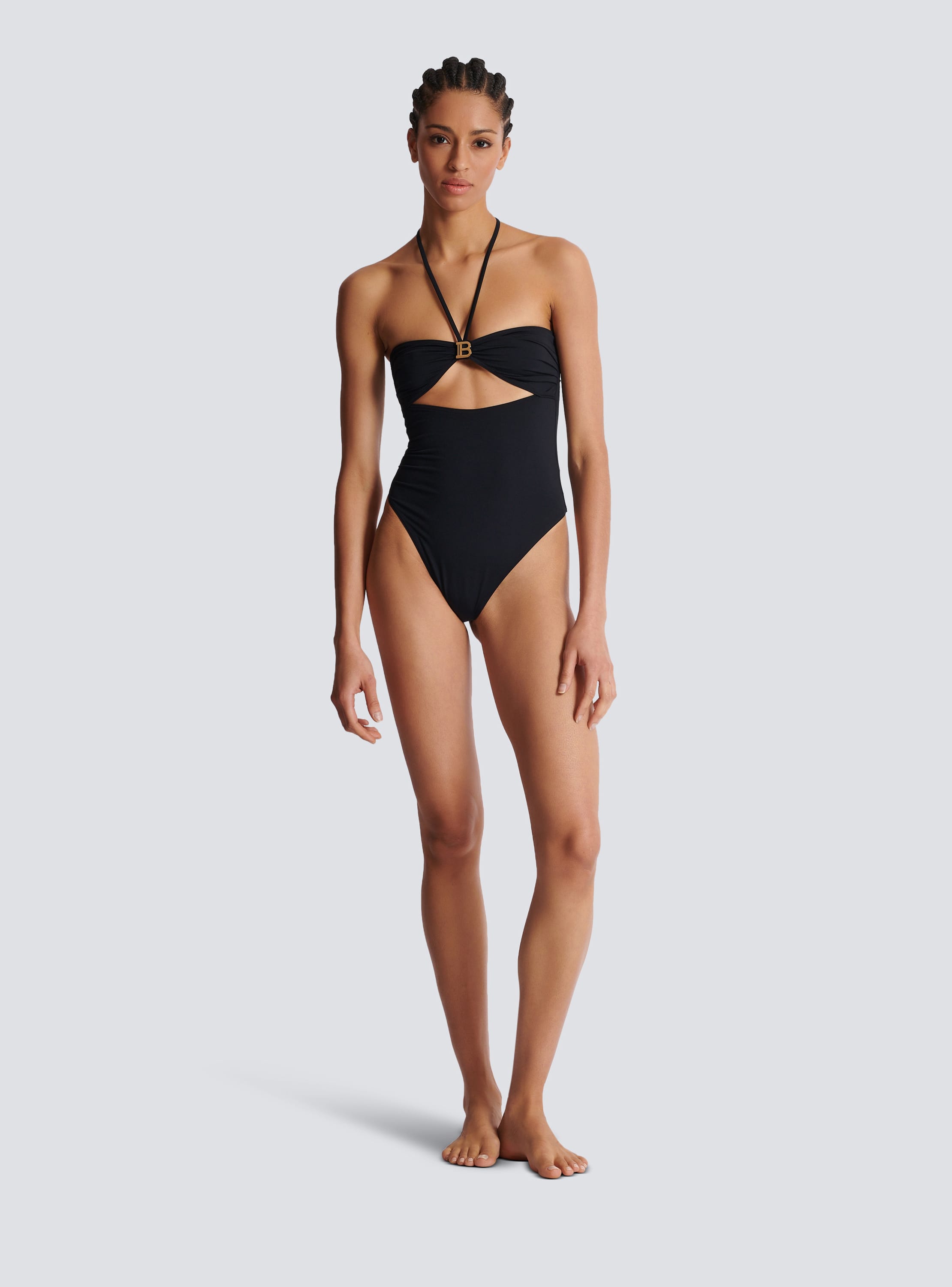 One-piece swimsuit with cut-out