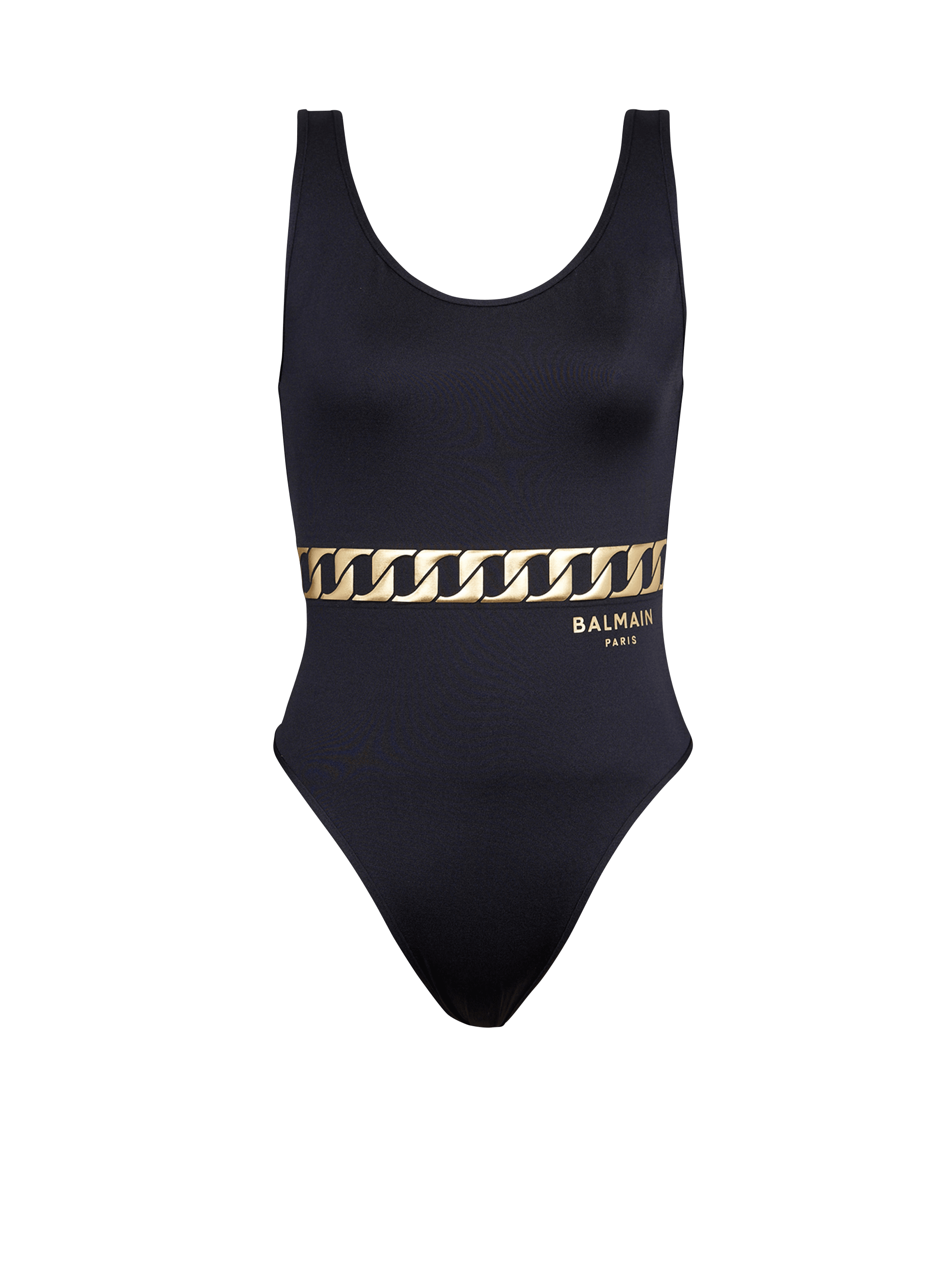 Balmain logo swimsuit, black, hi-res