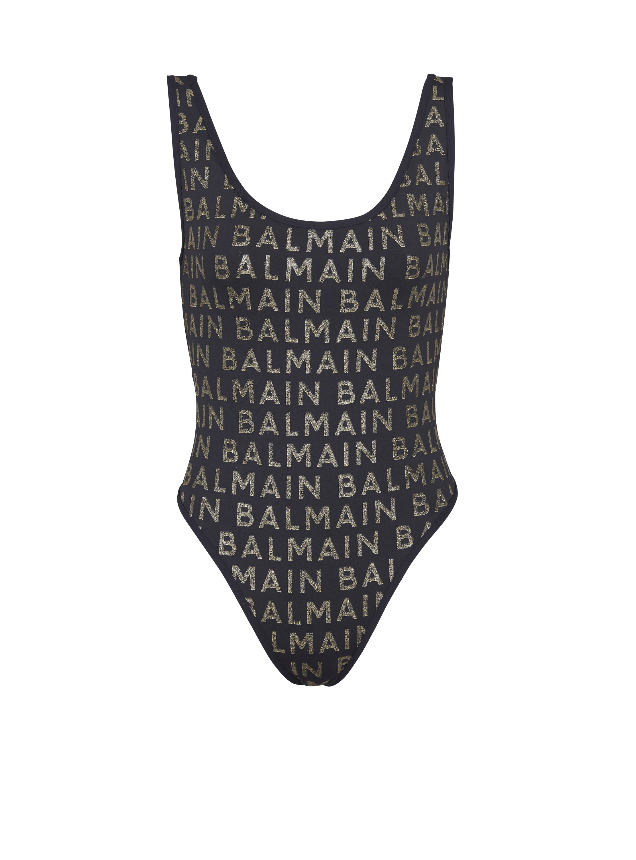 Swimsuit with Balmain logos gold Women BALMAIN