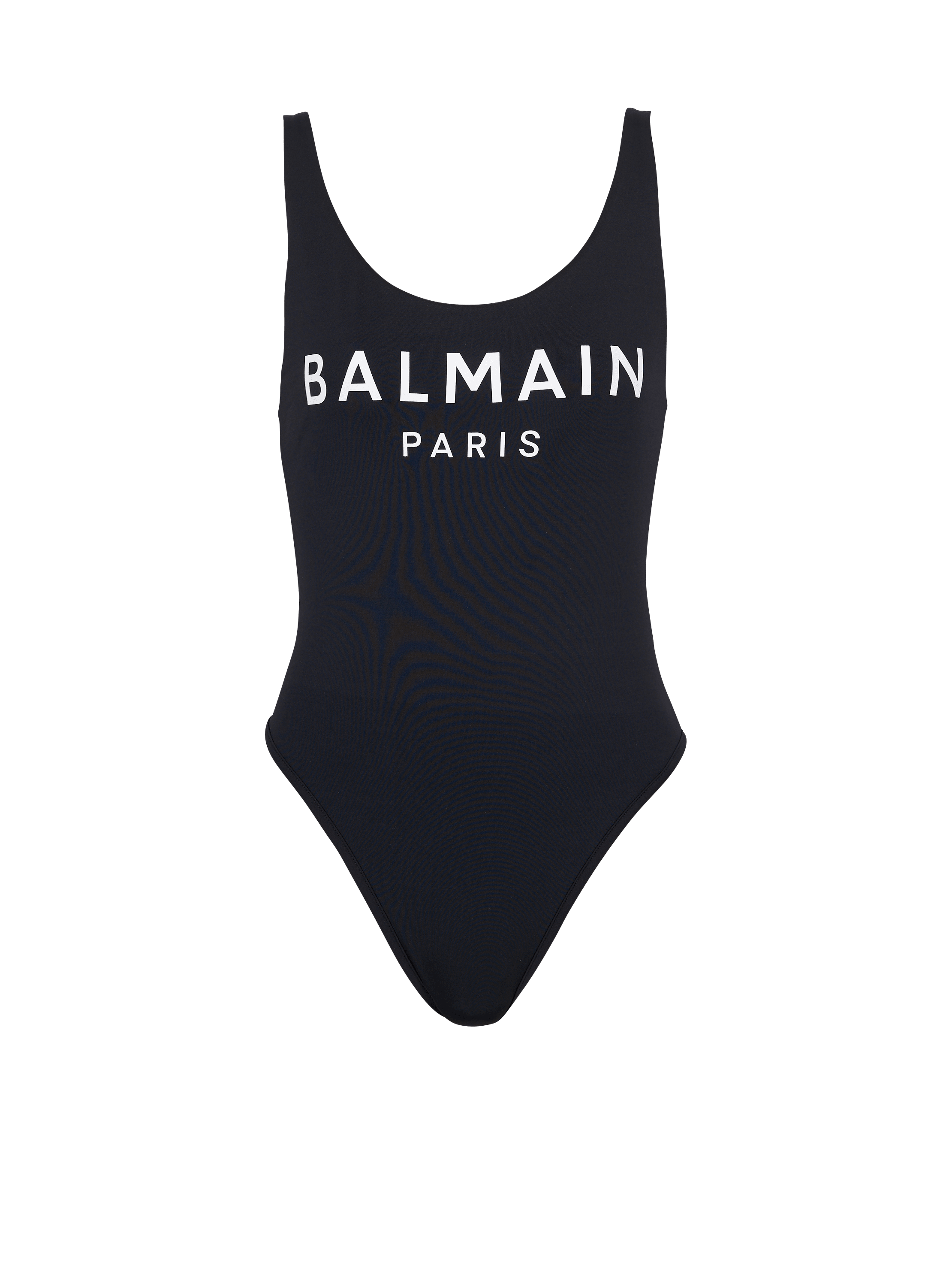 BALMAIN One Shoulder One Piece Swimsuit in Black
