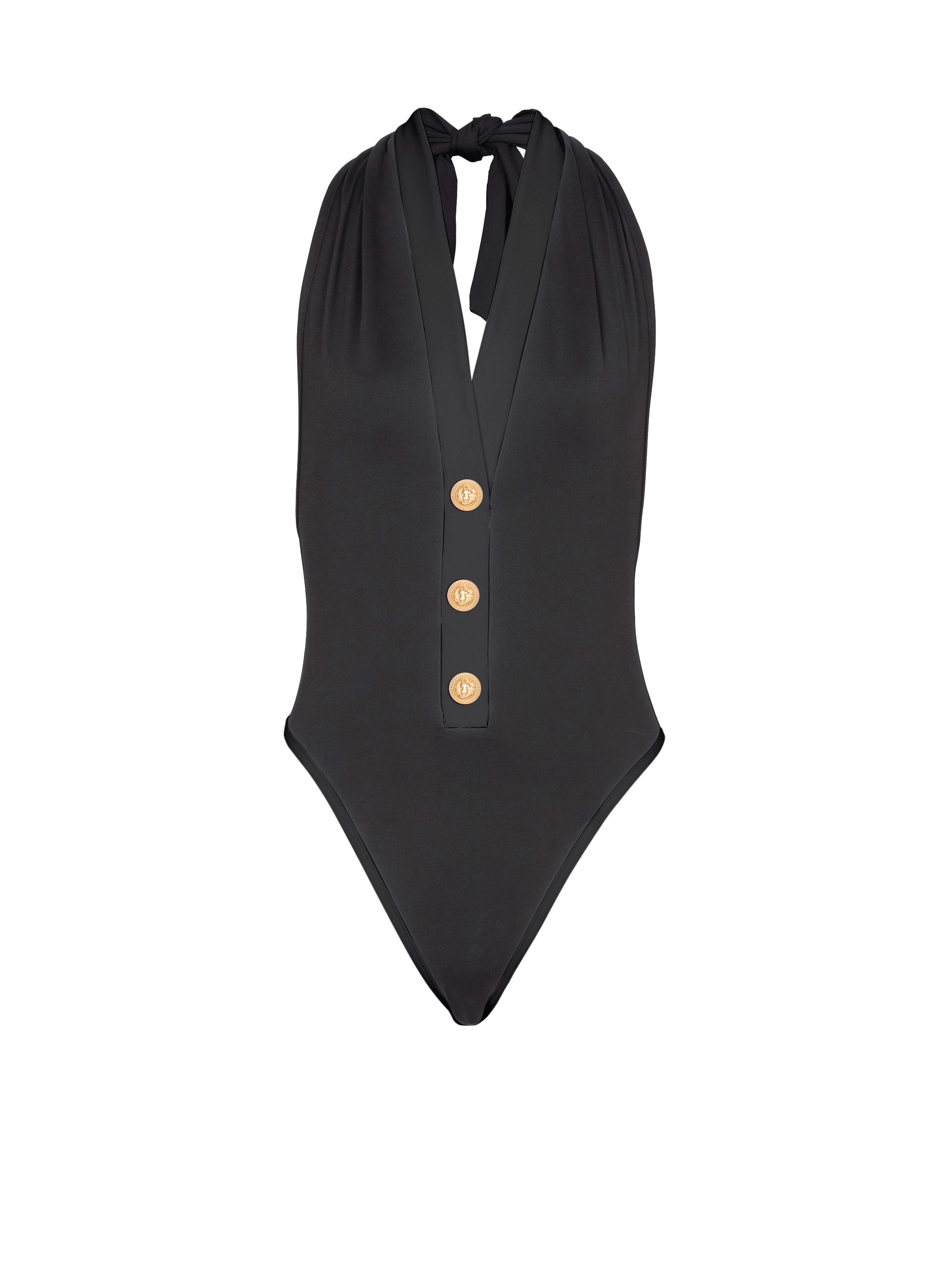 One-piece swimsuit with buttons