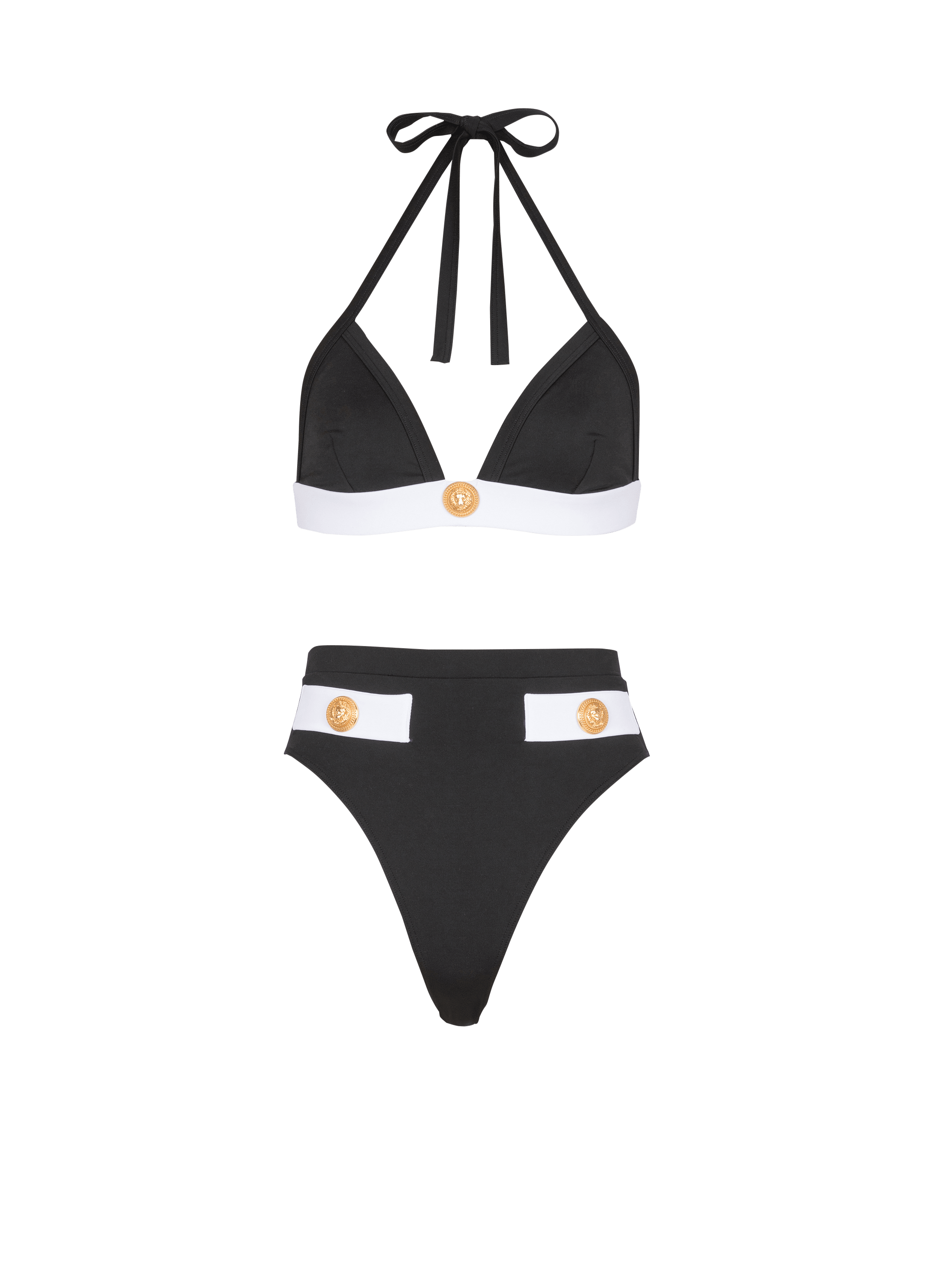 Two-piece swimming costume with buttons - Women | BALMAIN