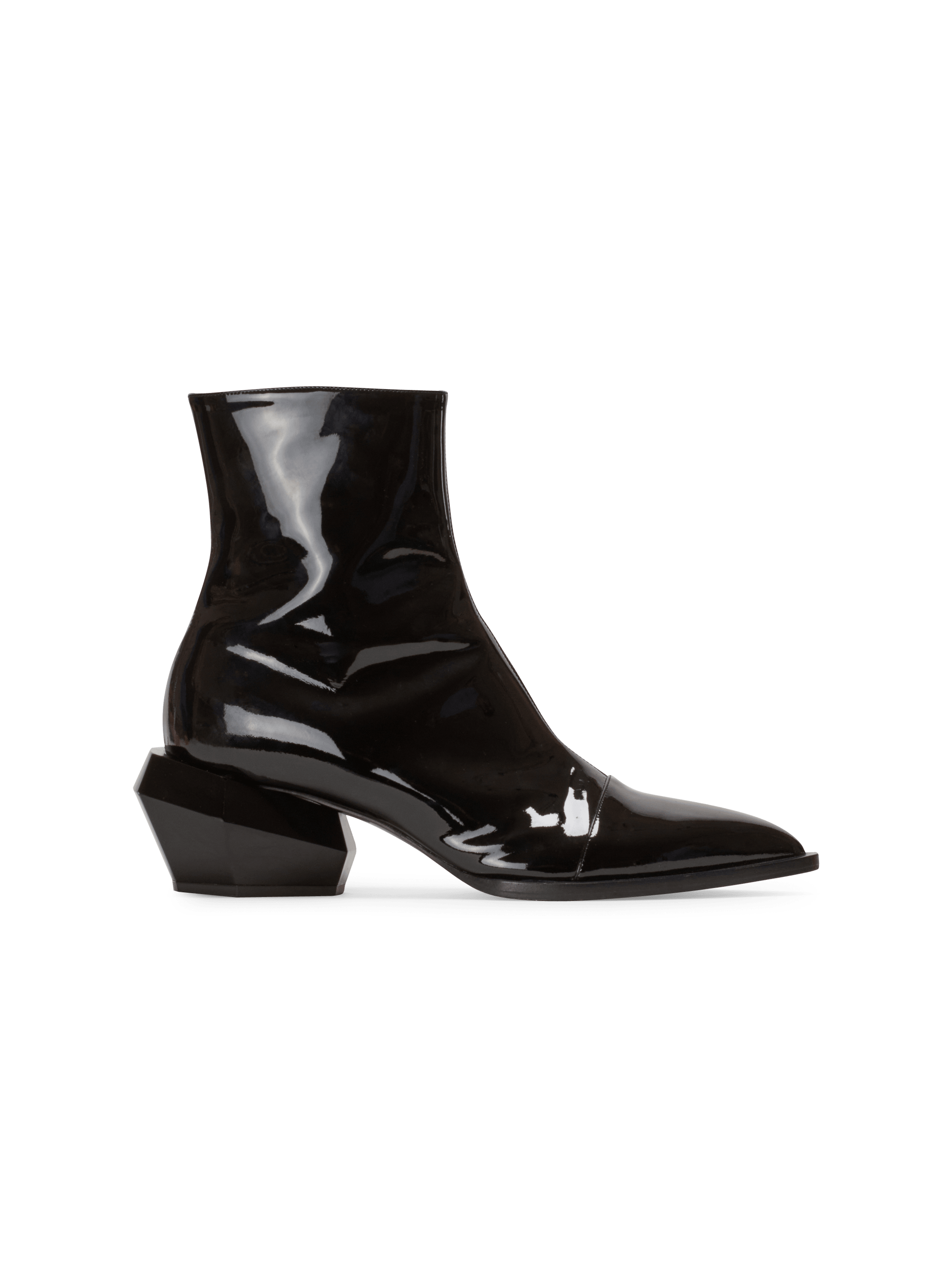 Billy patent leather ankle boots, black, hi-res