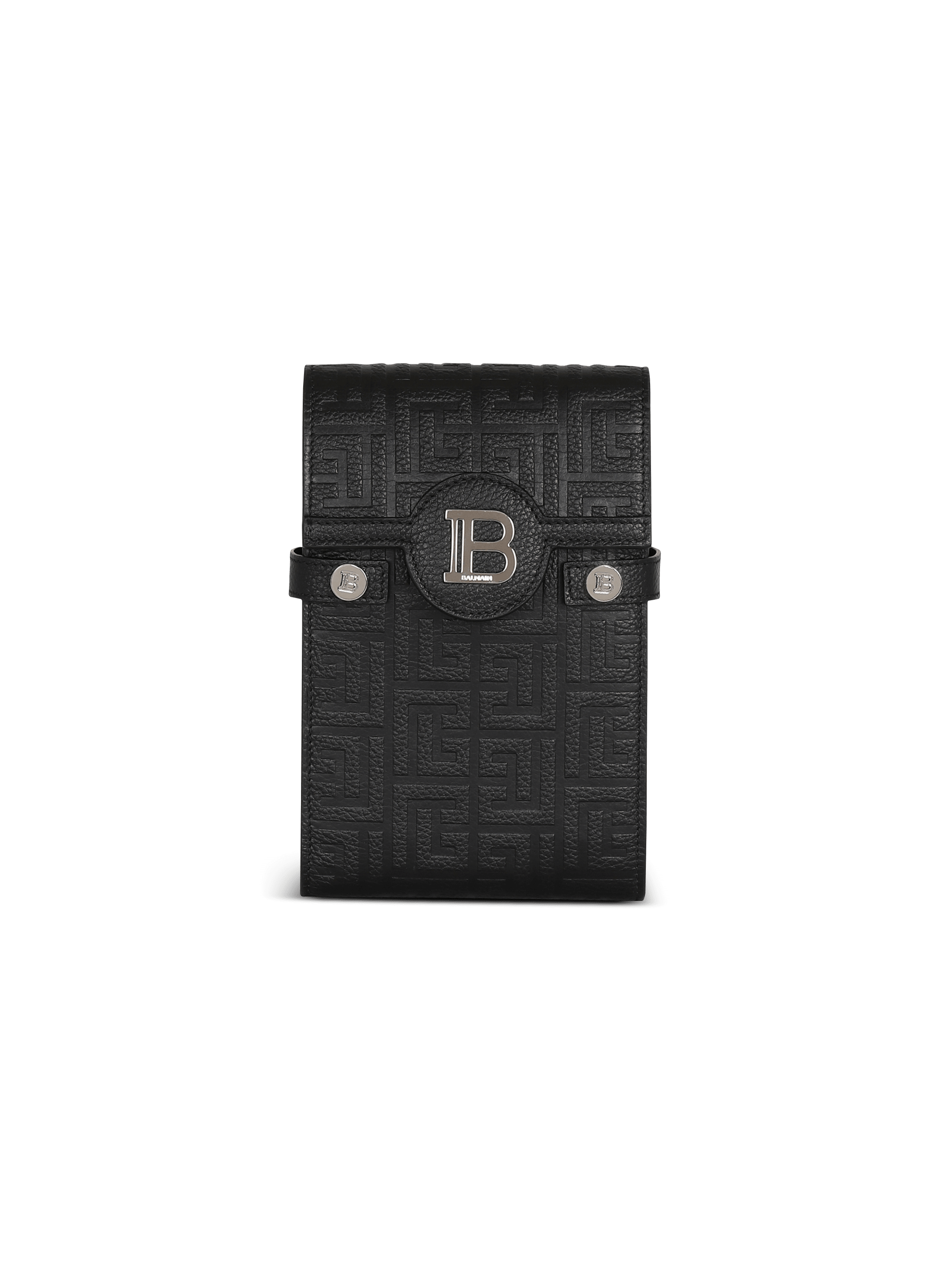 Pochette B-Buzz smartphone in tela monogramma e pelle 