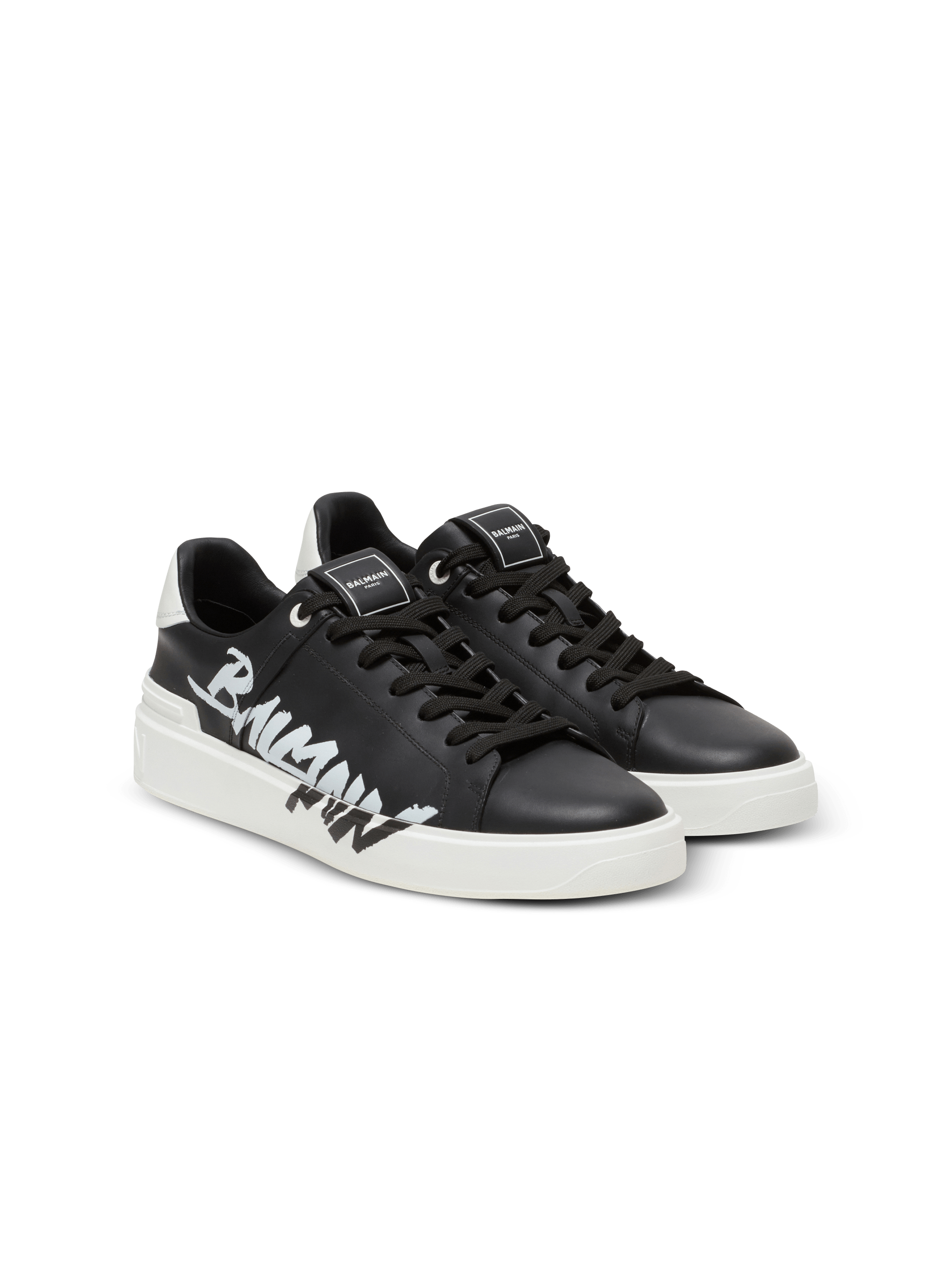 Bedruckte Sneakers B-Court aus Leder