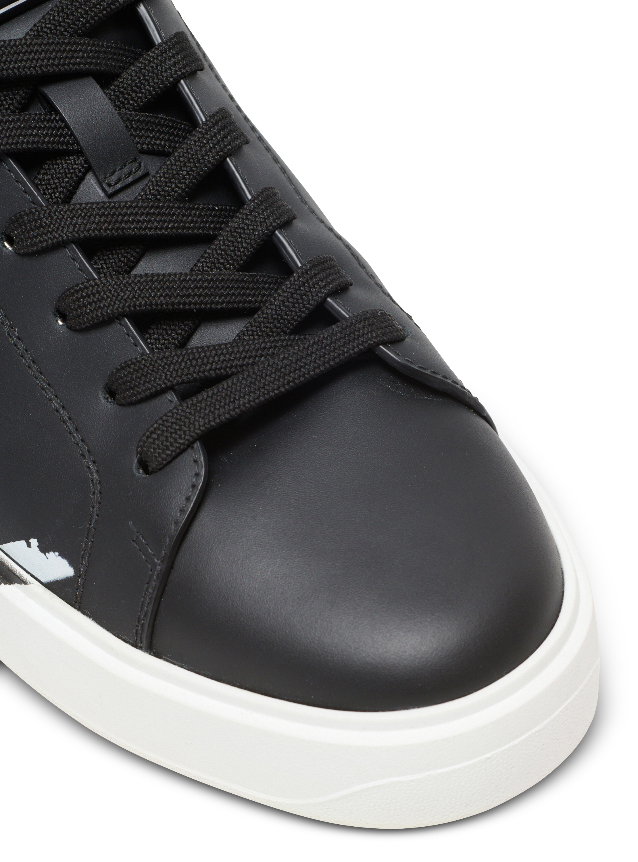 B-Court mid-top leather trainers black - Men