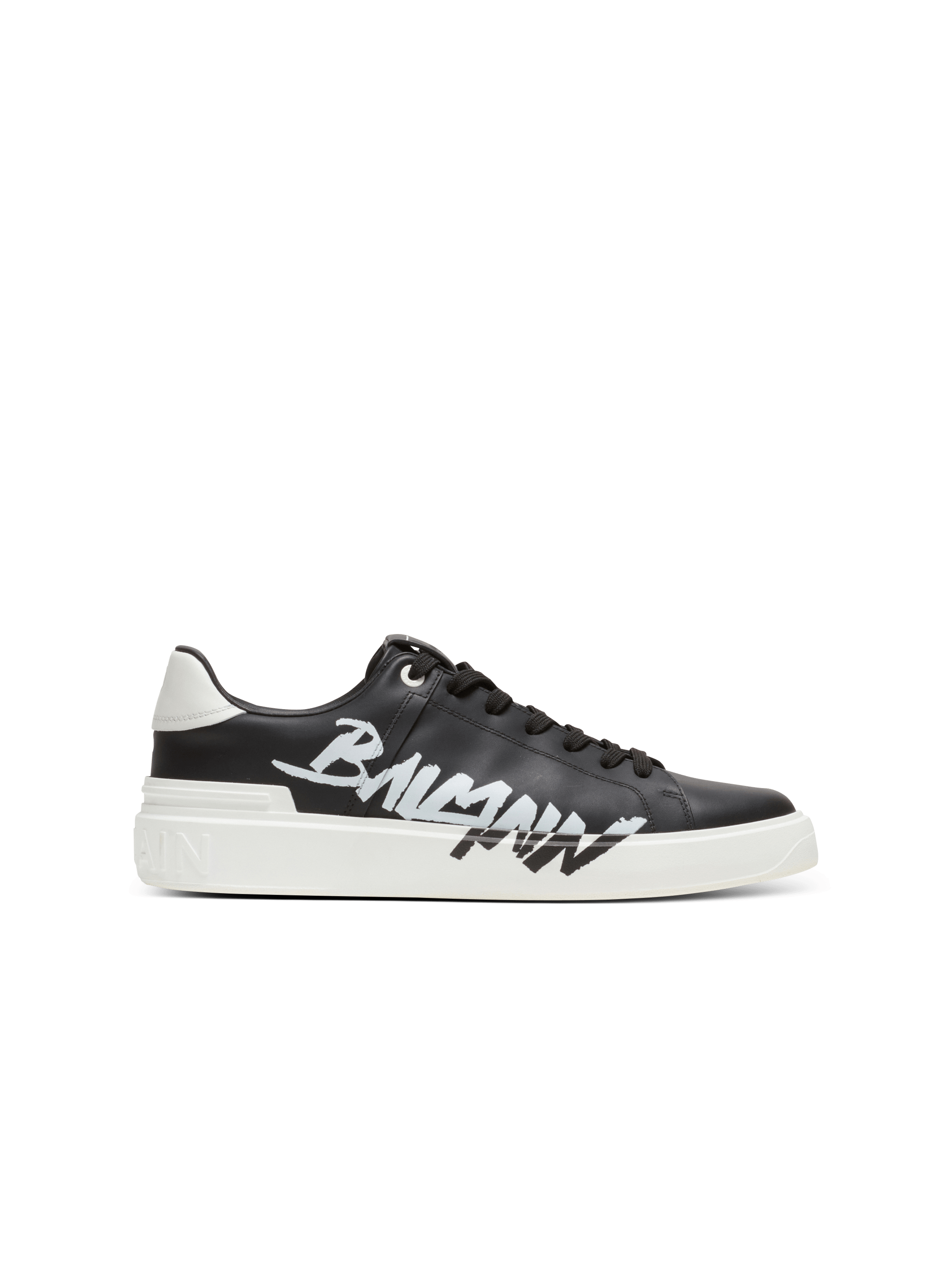 B-Court mid-top leather trainers black - Men