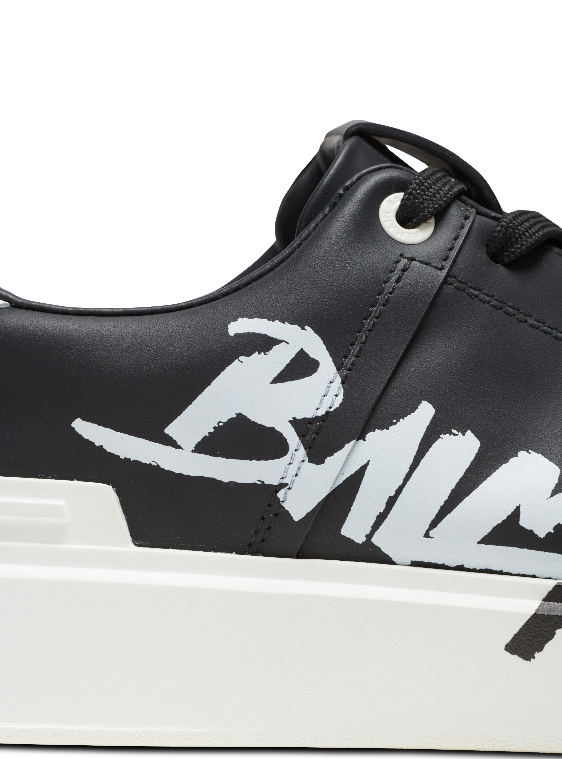 B-Court mid-top leather trainers black - Men