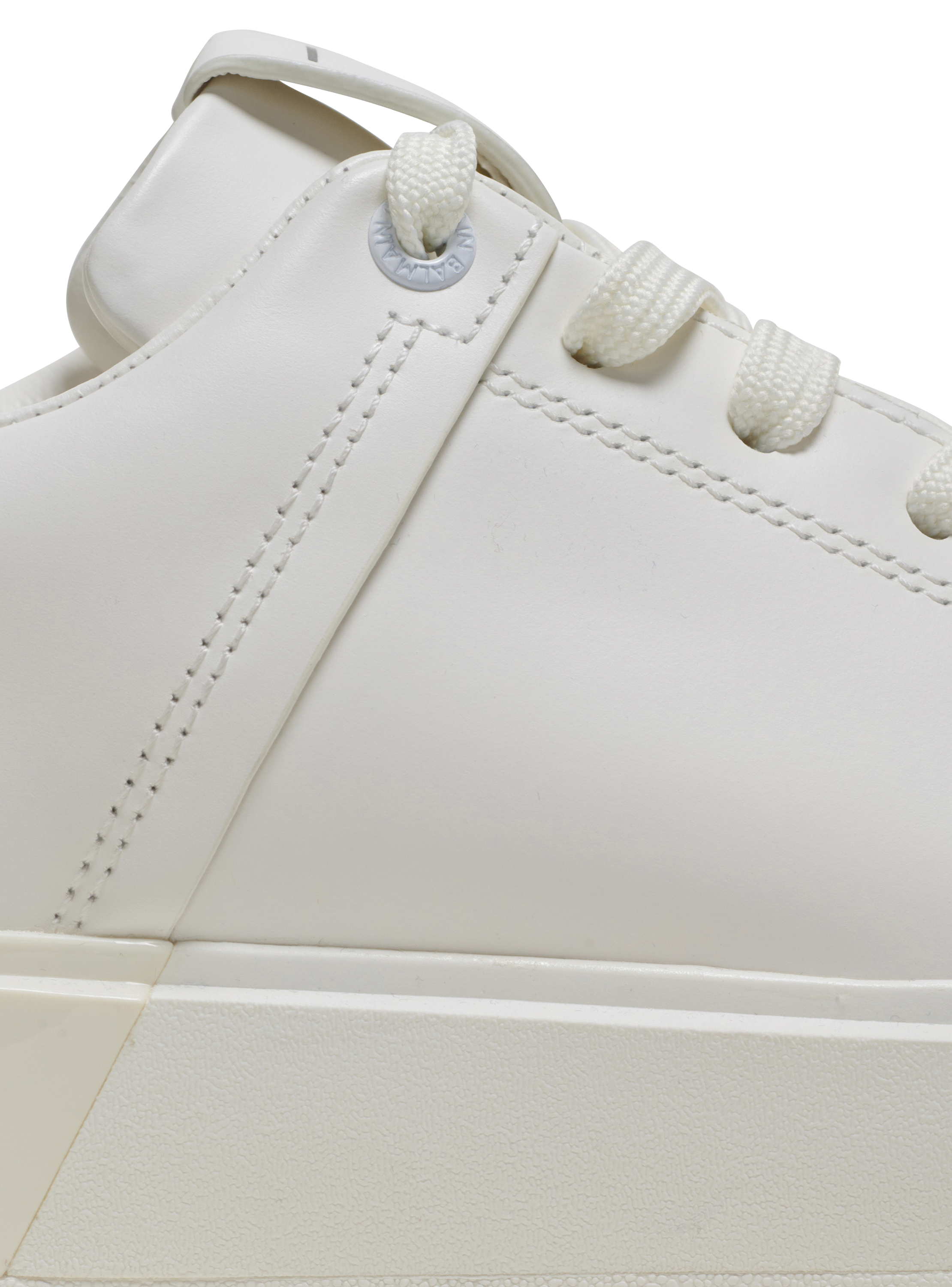 Leather trainers Balmain White size 42 EU in Leather - 25632495