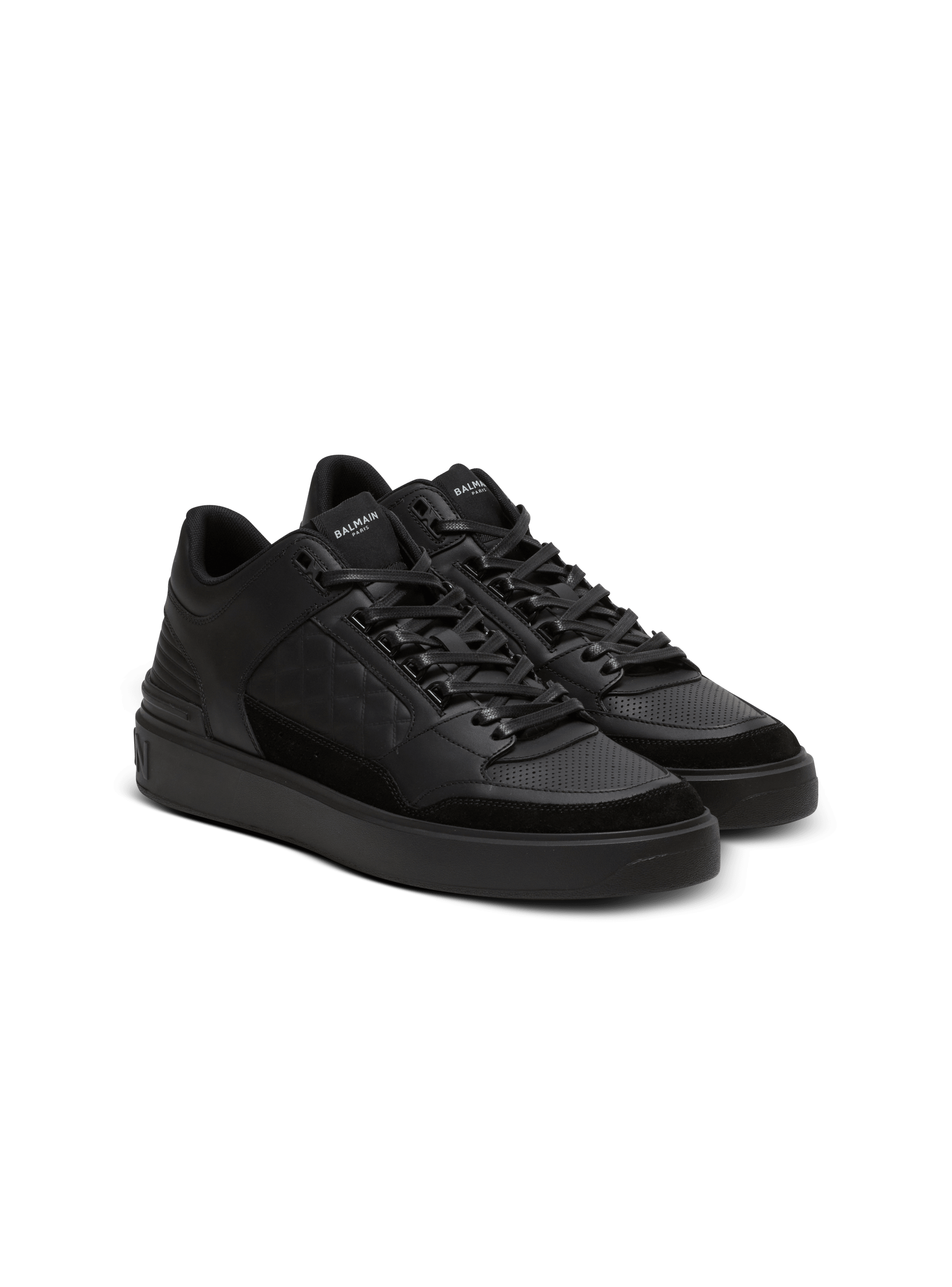 B-Court mid-top leather trainers