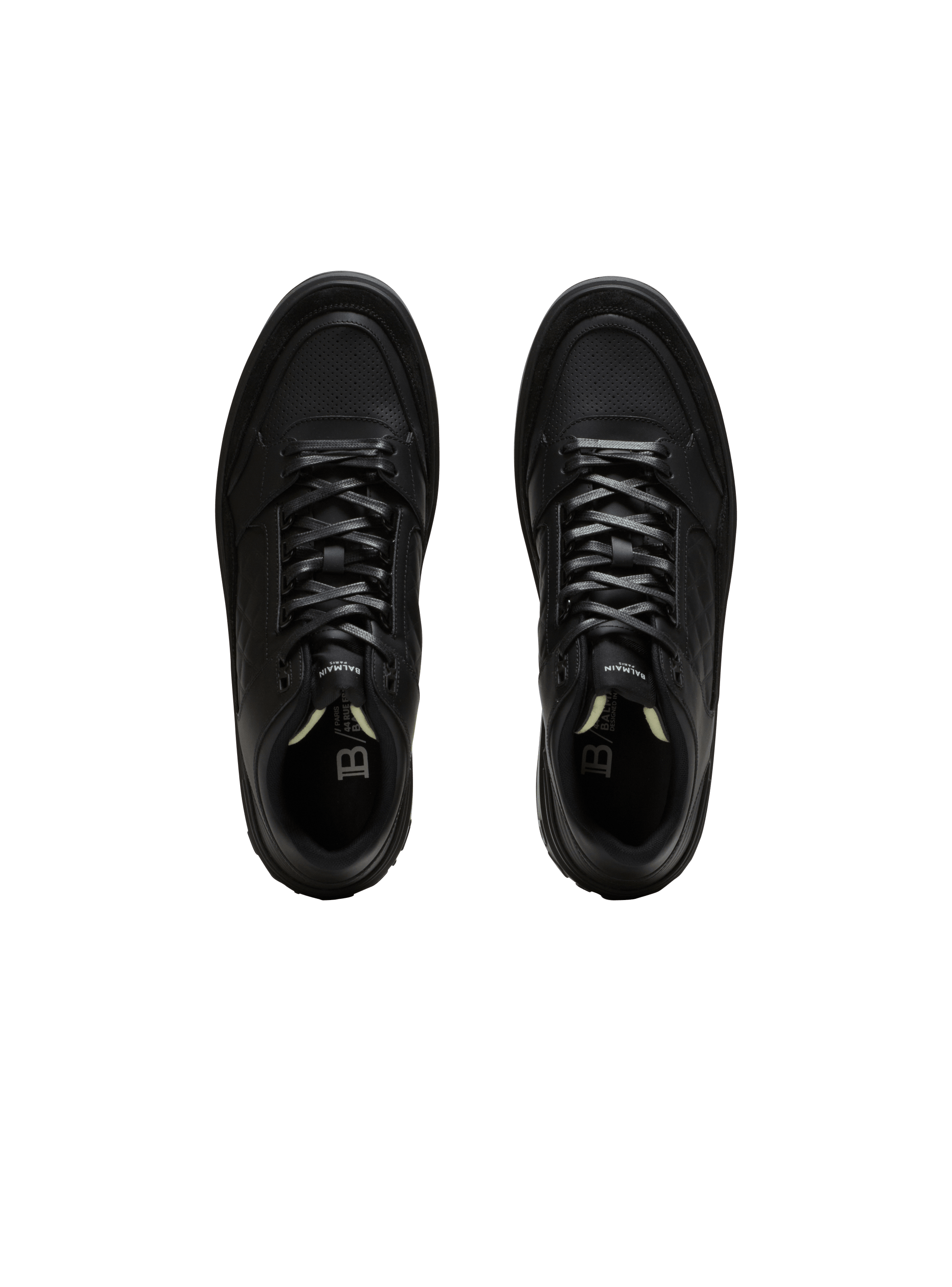 B-Court mid-top leather trainers black - Men