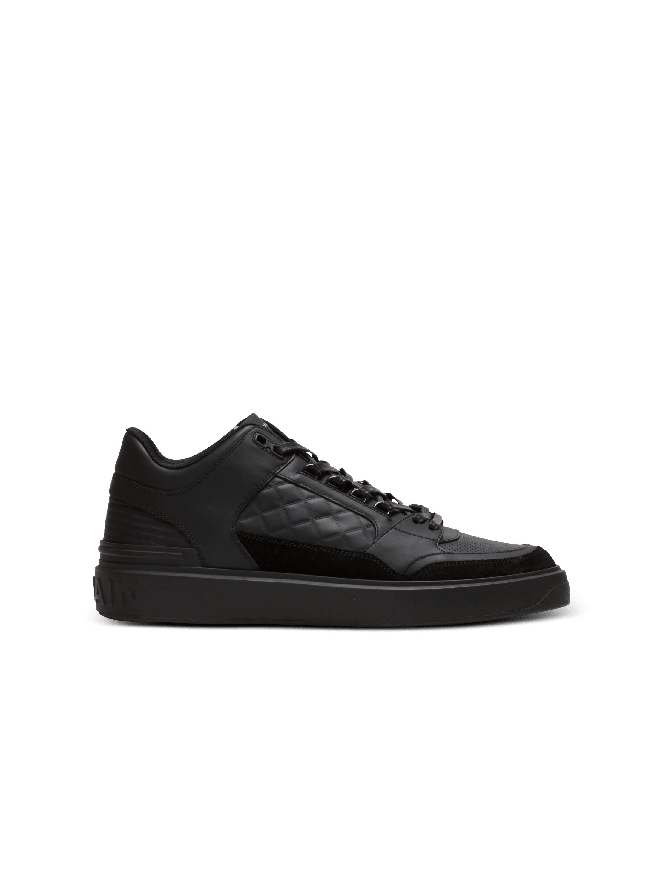 Sneakers B-Court Mid aus Leder, schwarz, hi-res